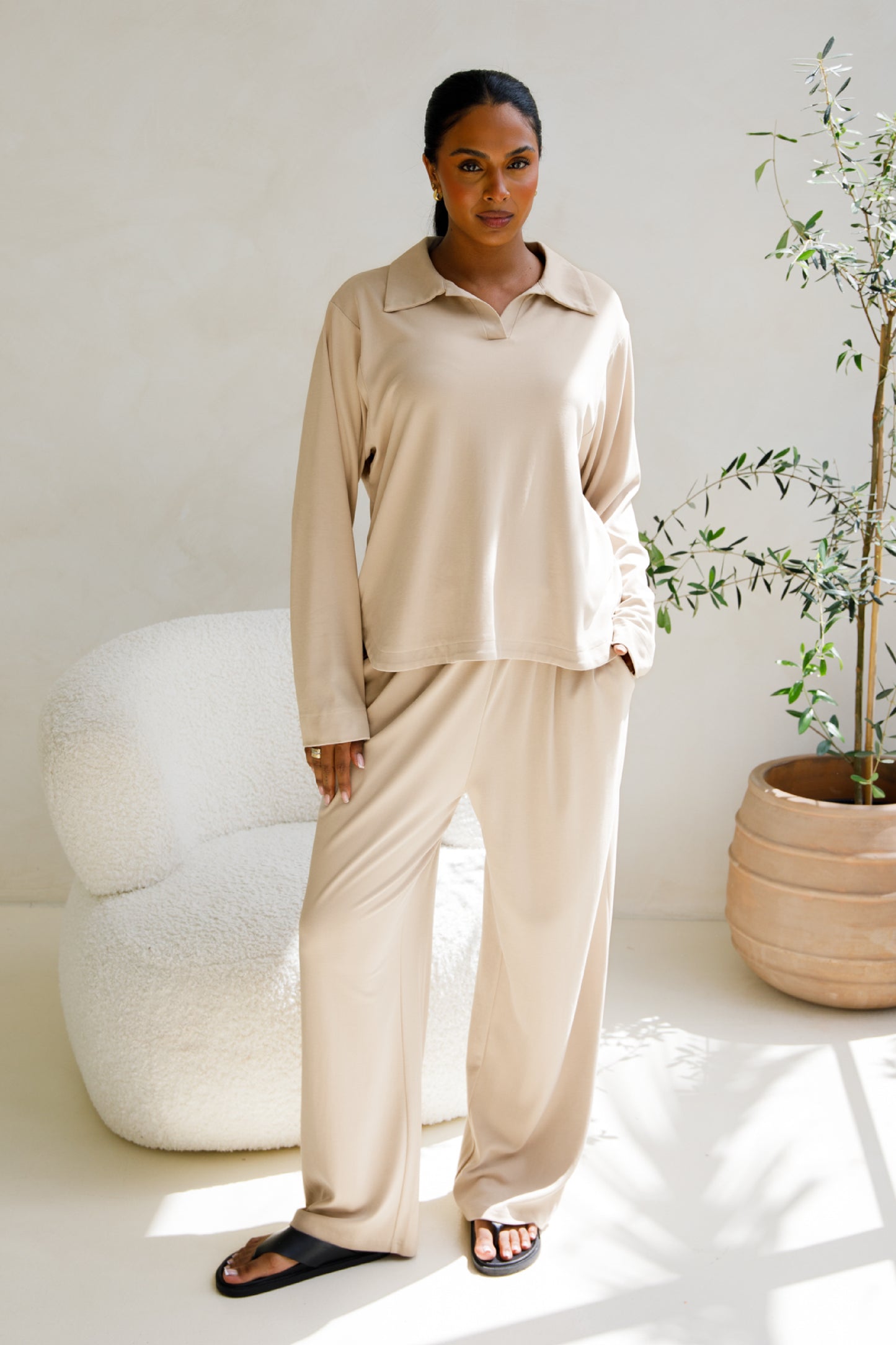 Gigi Lounge Pant | Portobello Beige