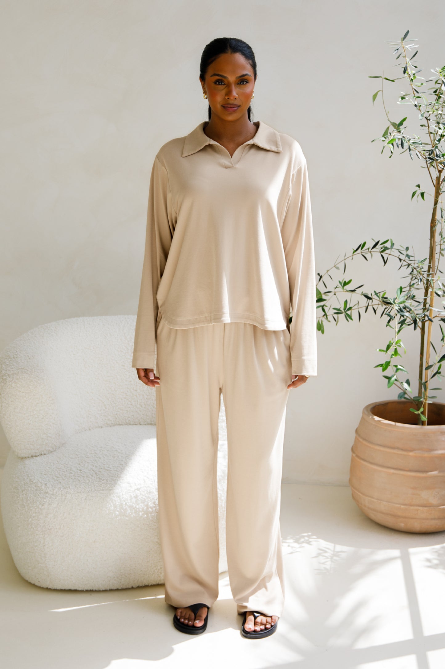 Gigi Lounge Pant | Portobello Beige