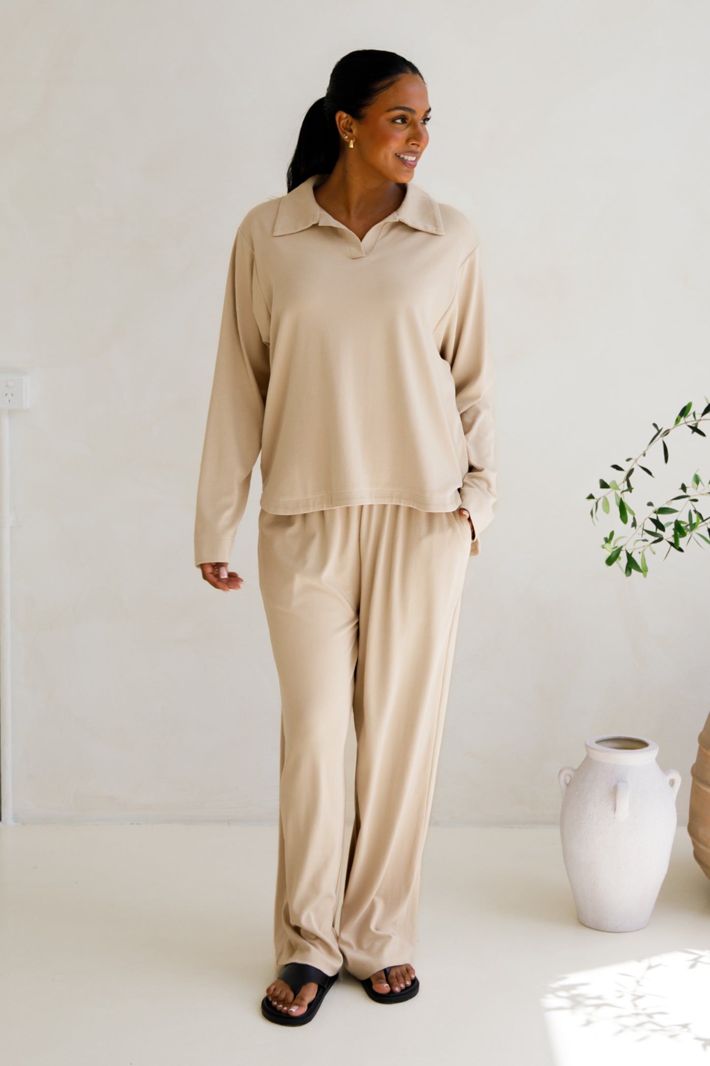 Gigi Lounge Pant | Portobello Beige