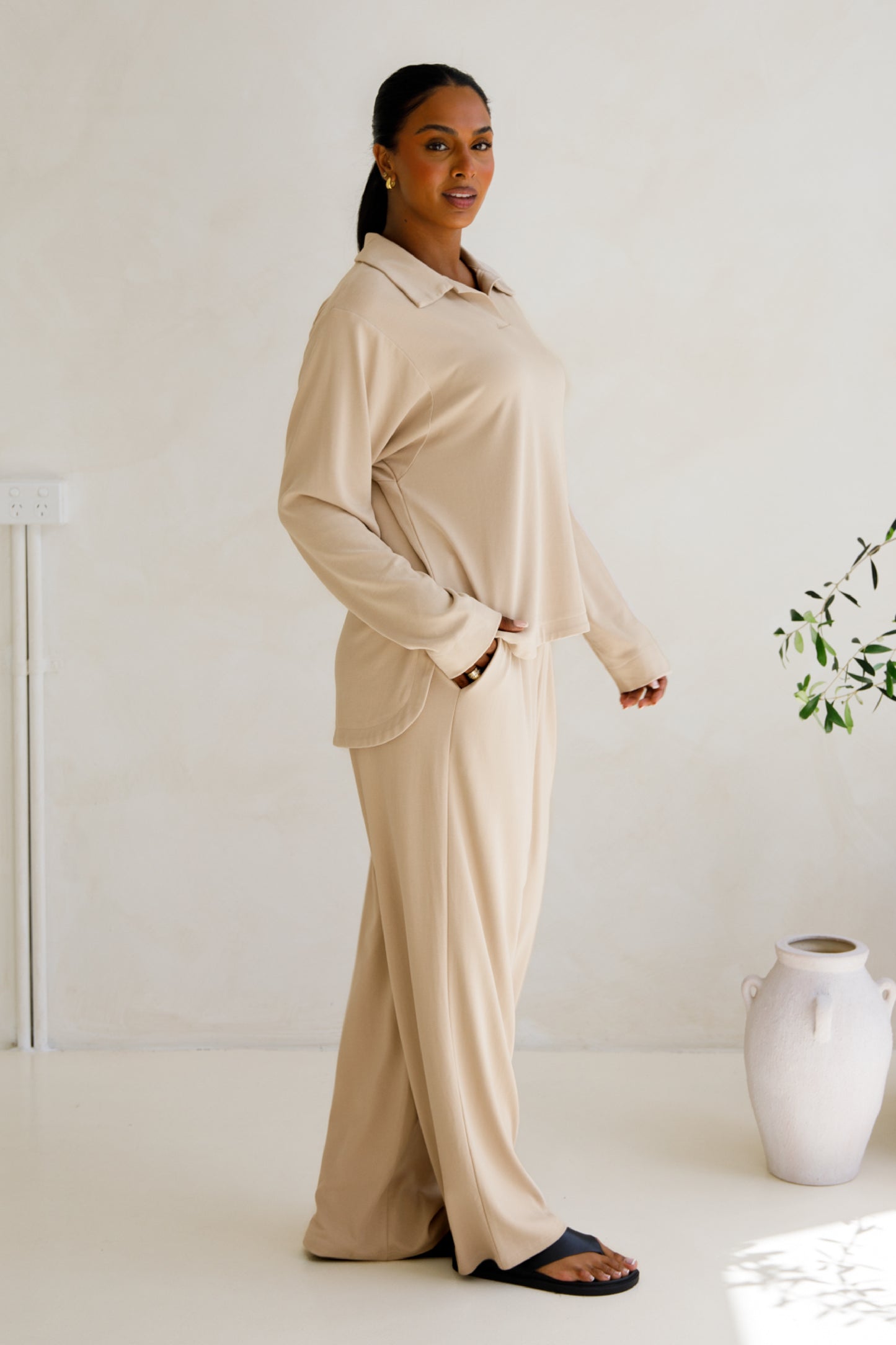 Gigi Lounge Pant | Portobello Beige