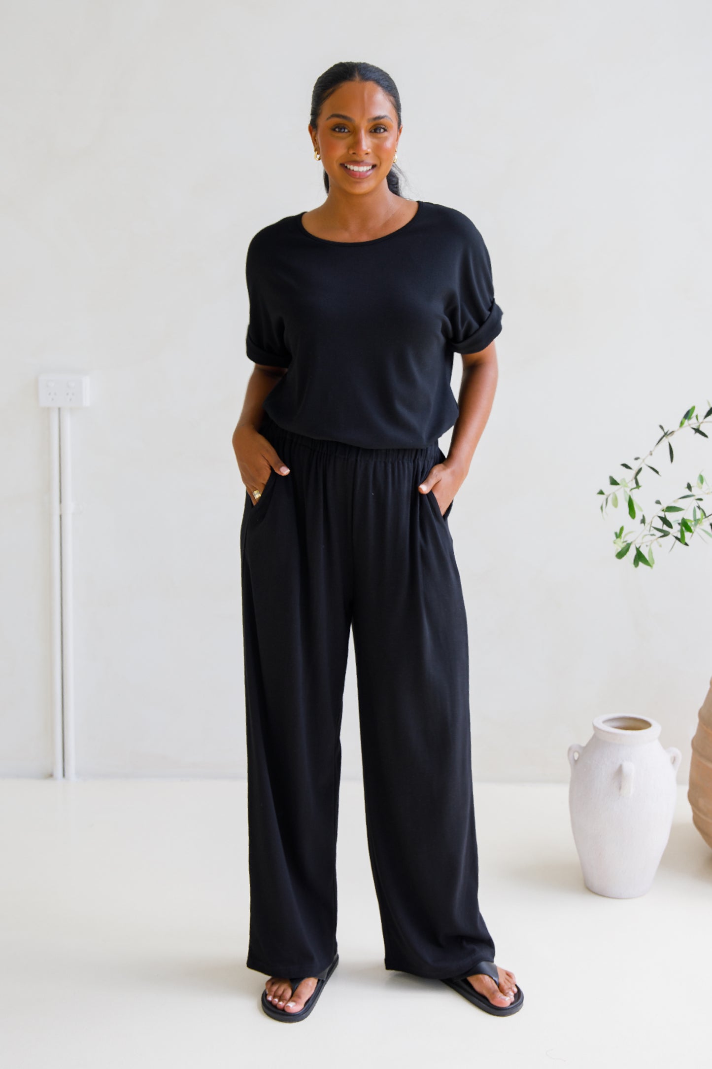 Gigi Lounge Pant | Black