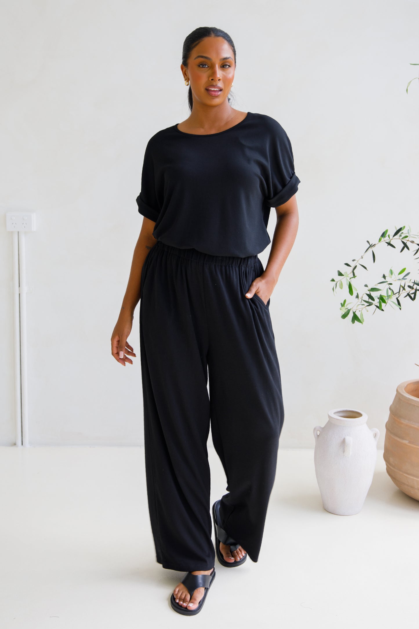 Gigi Lounge Pant | Black