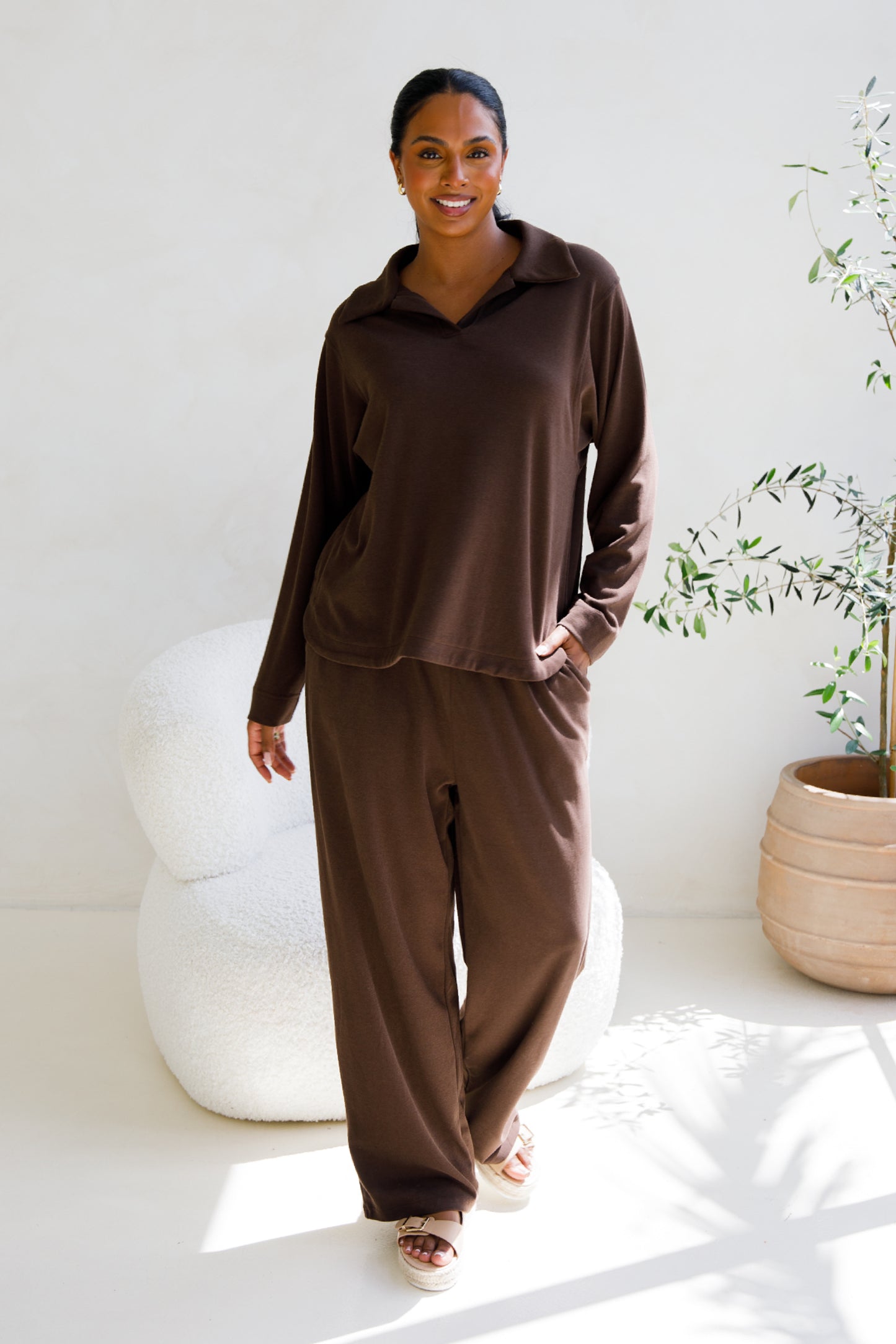 Gigi Lounge Pant | Chocolate