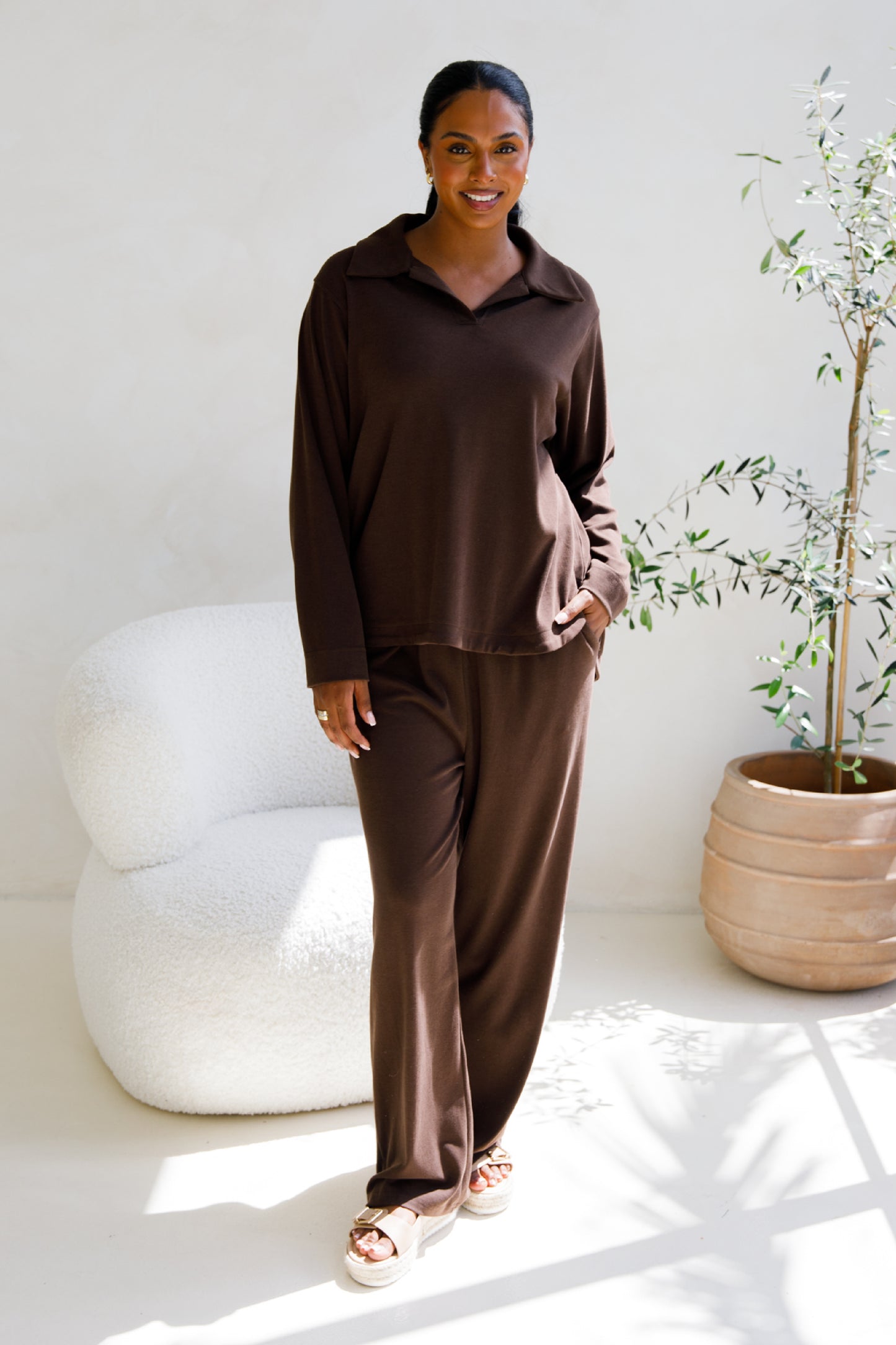 Gigi Lounge Pant | Chocolate