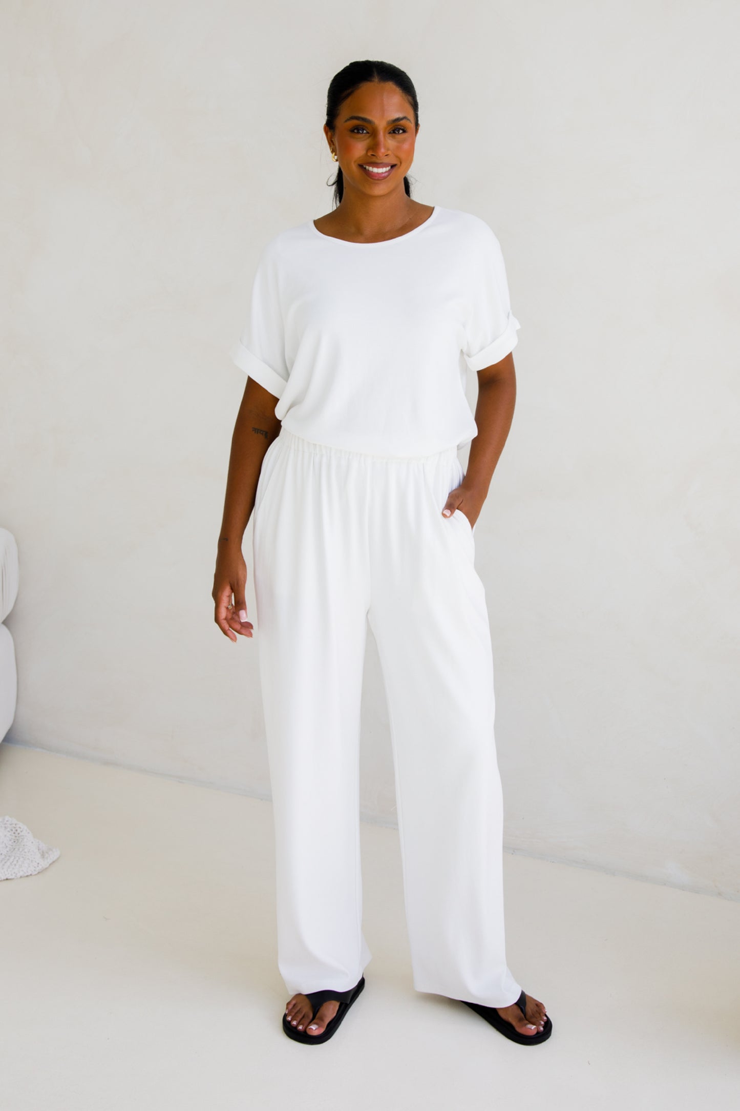 Gigi Lounge Pant | White