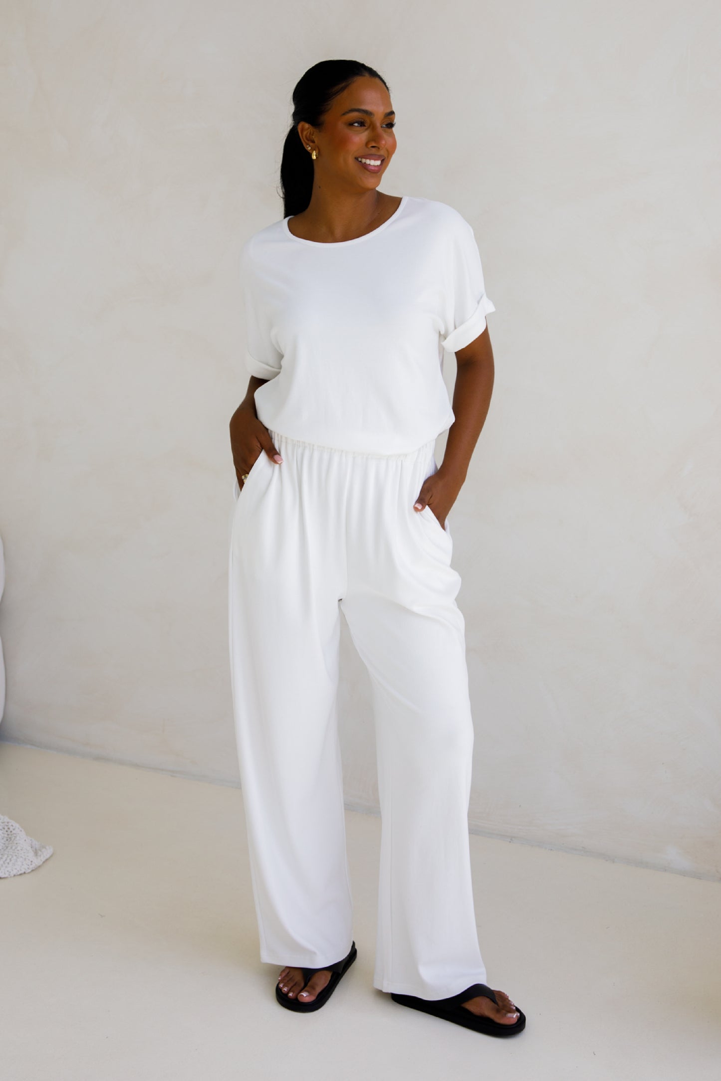 Gigi Lounge Pant | White