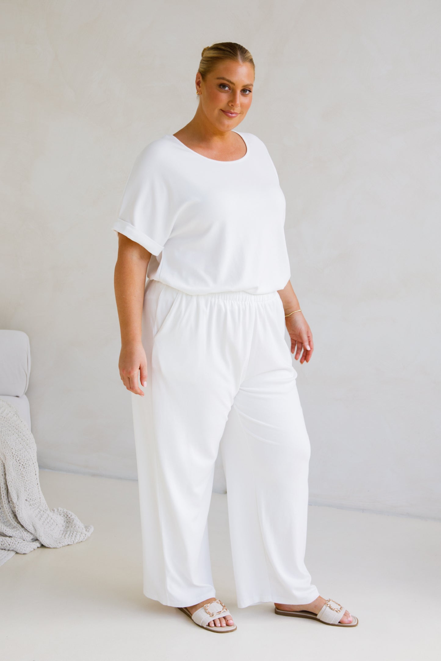 Gigi Lounge Pant | White