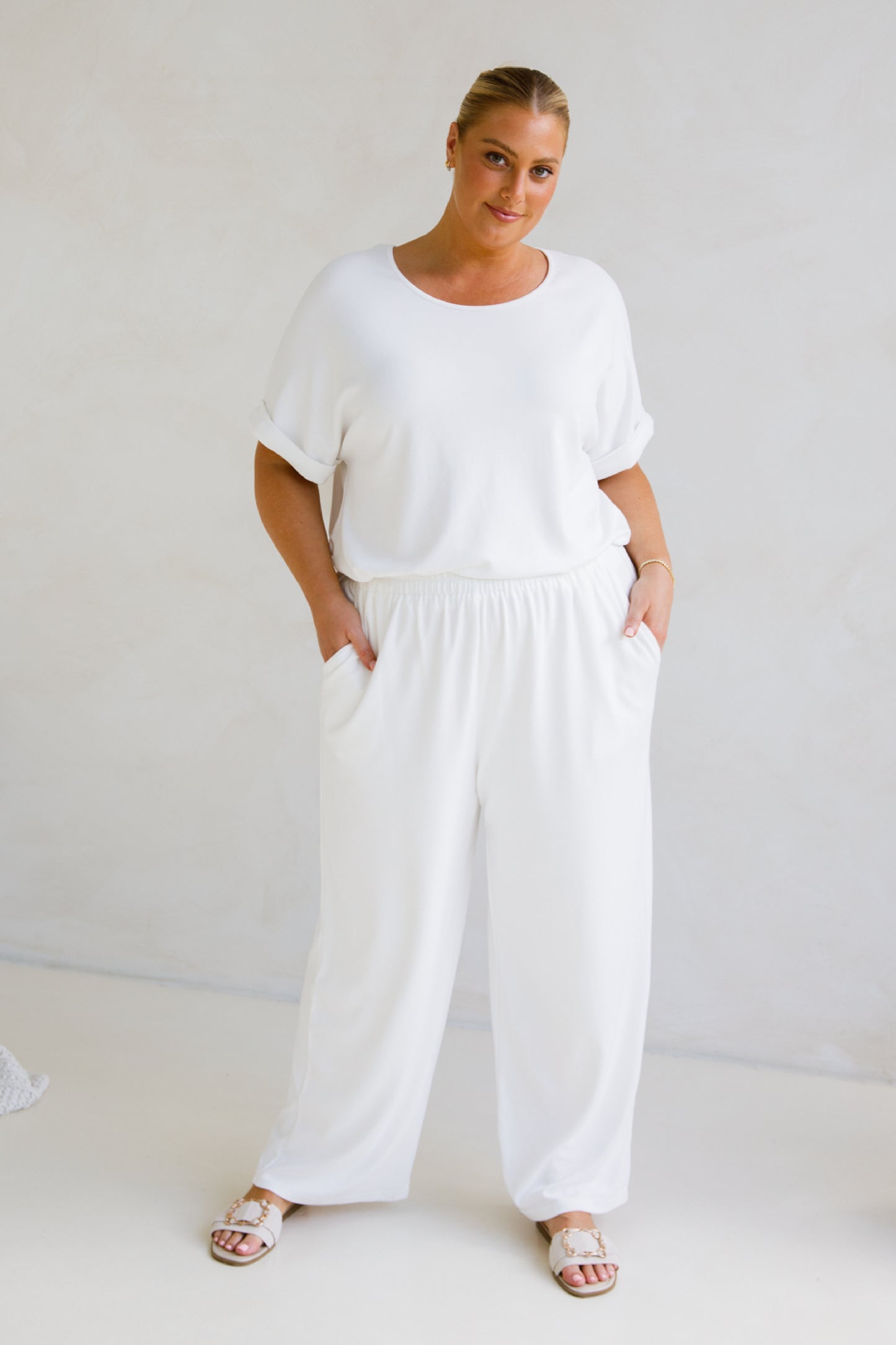 Gigi Lounge Pant | White