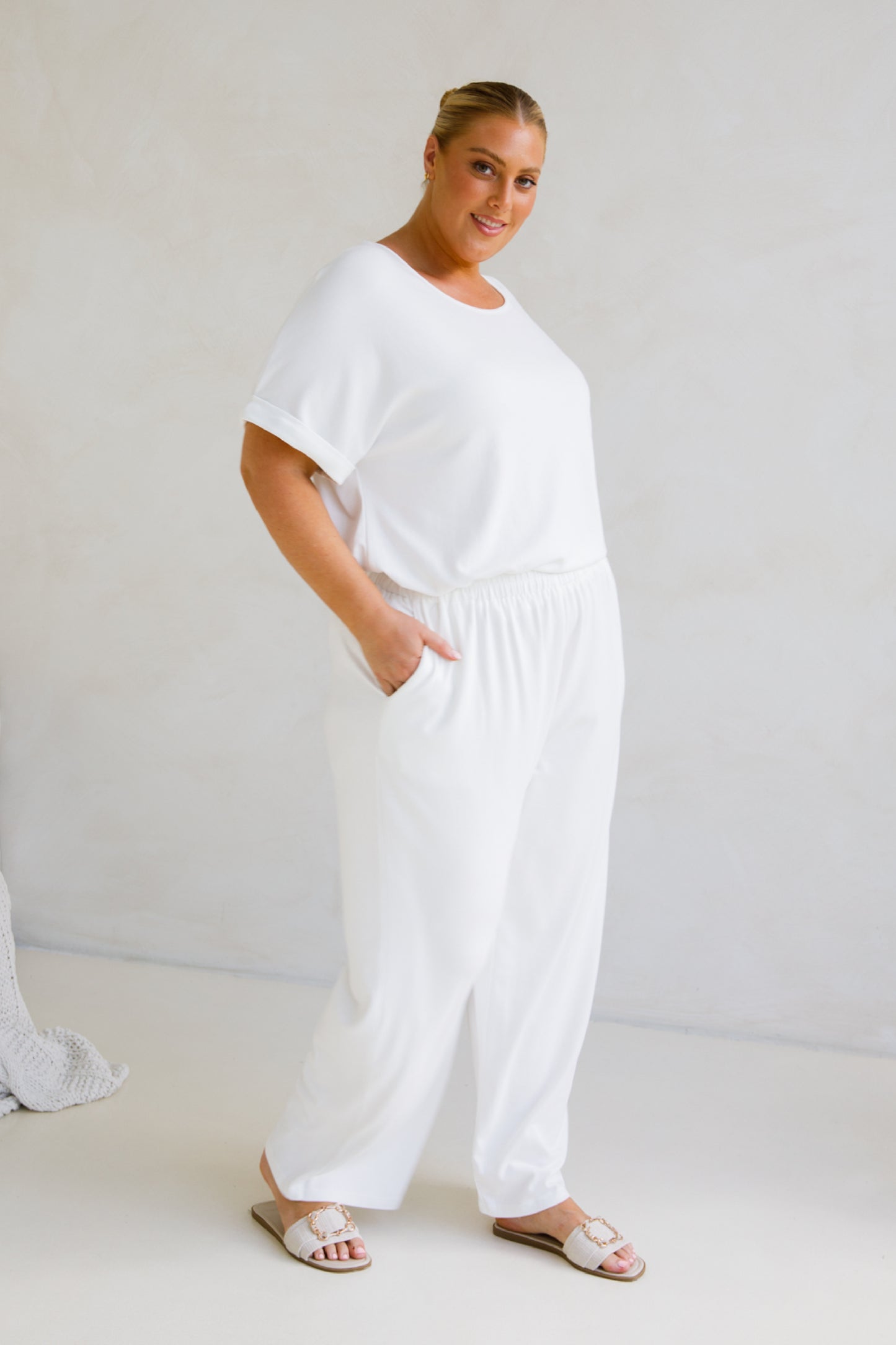 Gigi Lounge Pant | White