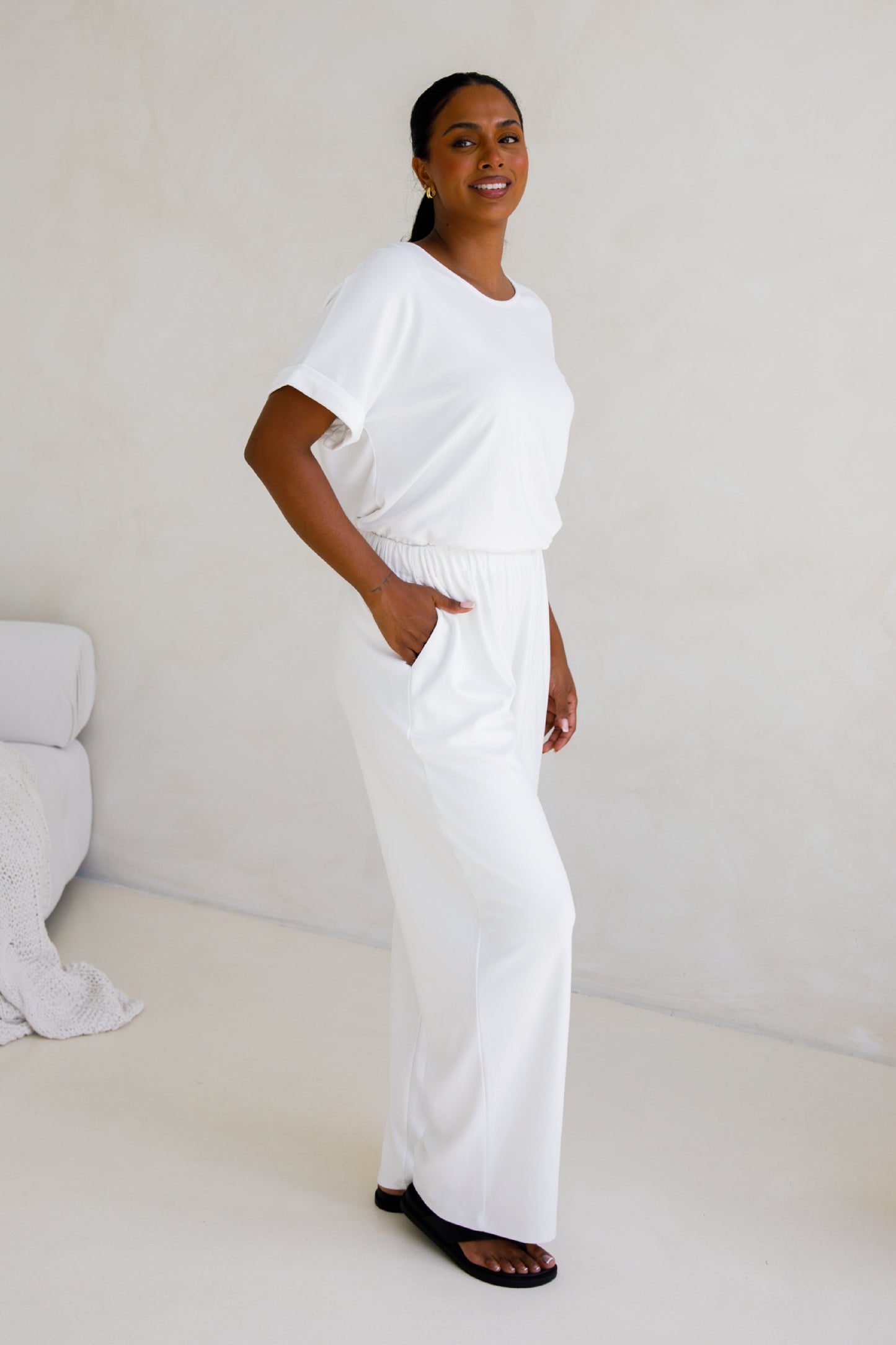 Gigi Lounge Pant | White