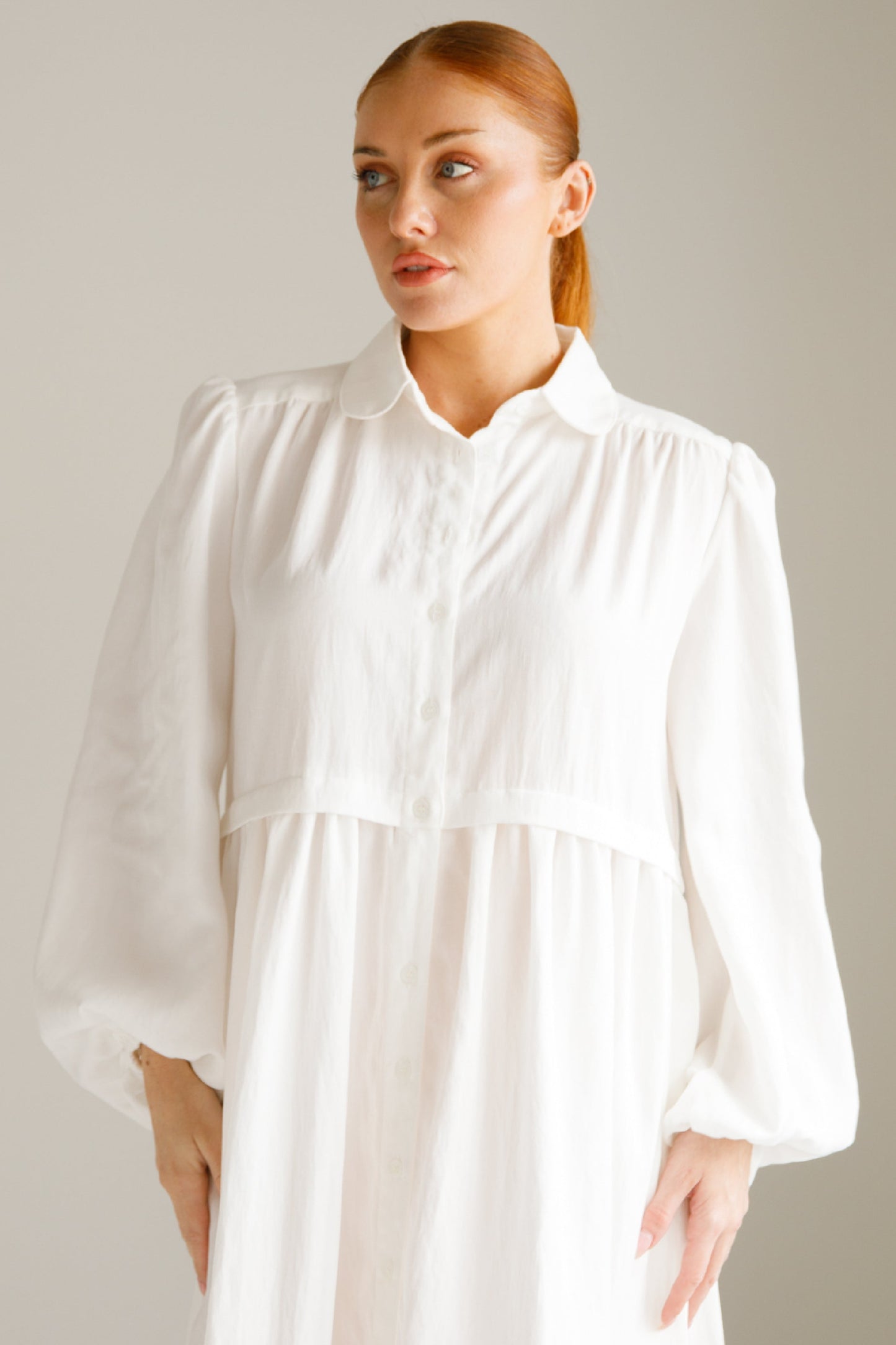 LYLA Lyocell Midi/Maxi Dress | White | FINAL SALE