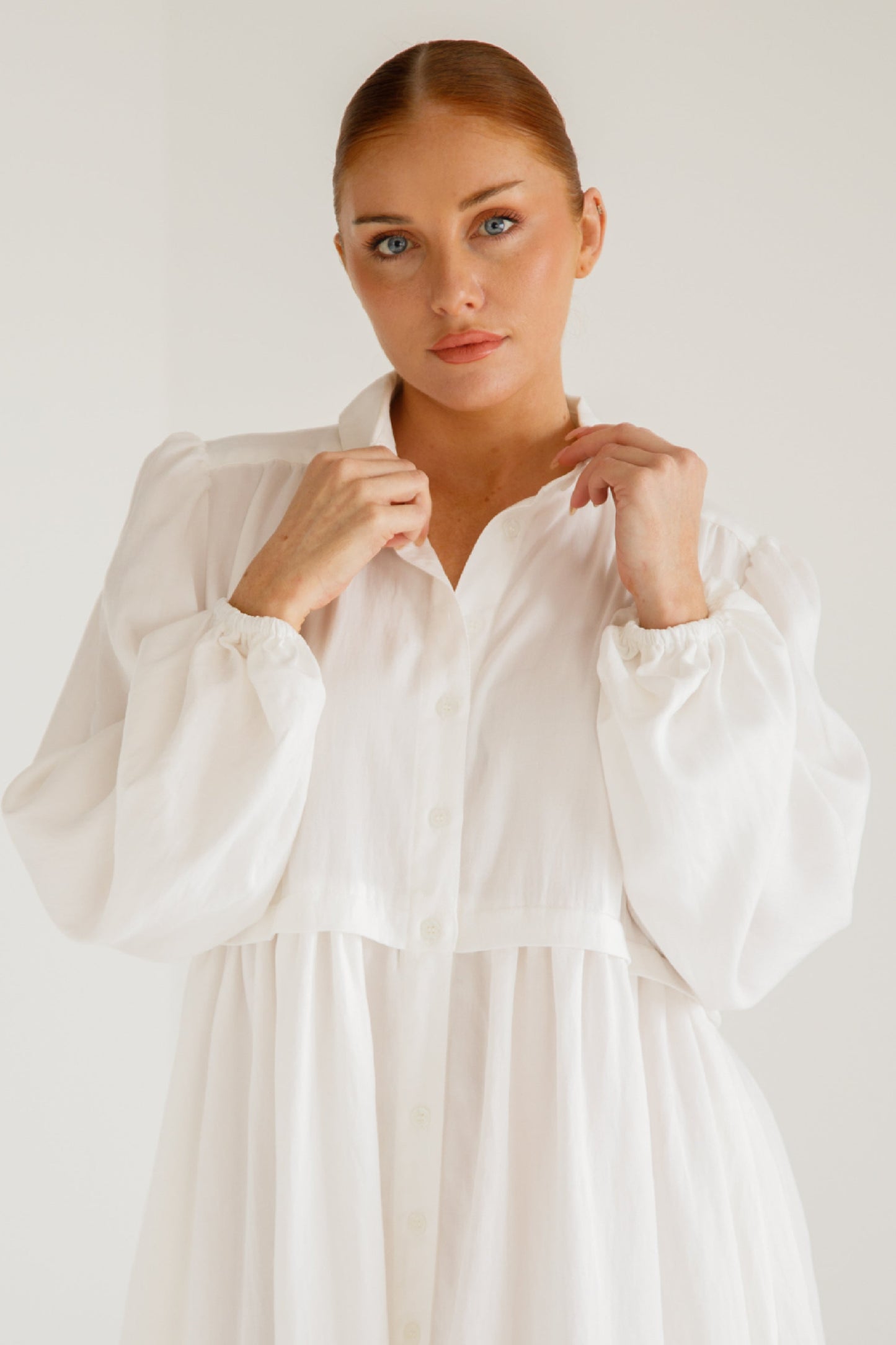 LYLA Lyocell Midi/Maxi Dress | White | FINAL SALE