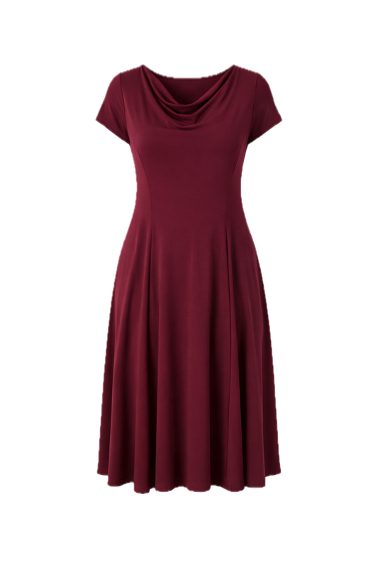 MAEVE Bamboo Cap Sleeve Classic Length Dress | Cranberry
