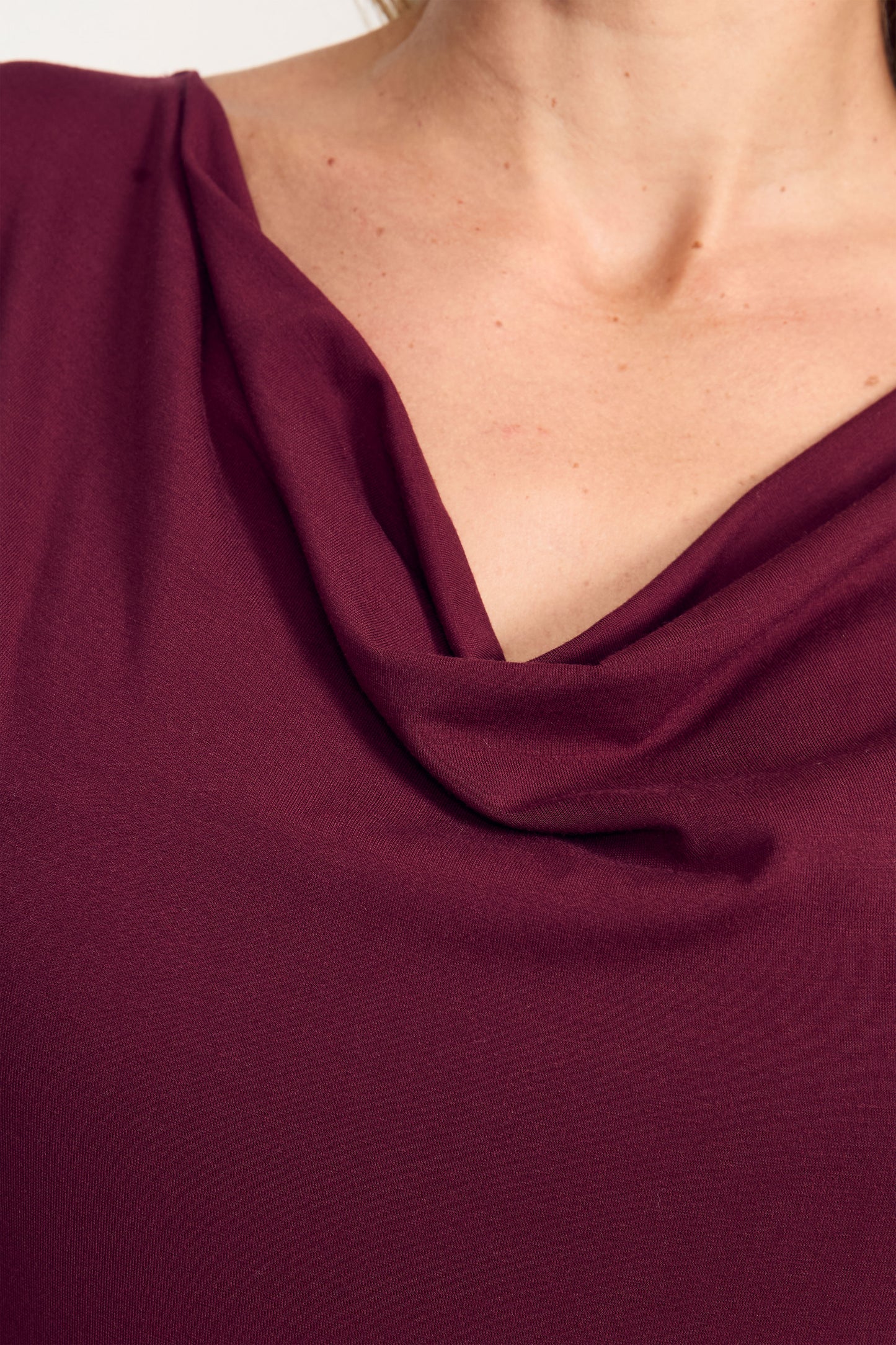 MAEVE Bamboo Cap Sleeve Classic Length Dress | Cranberry