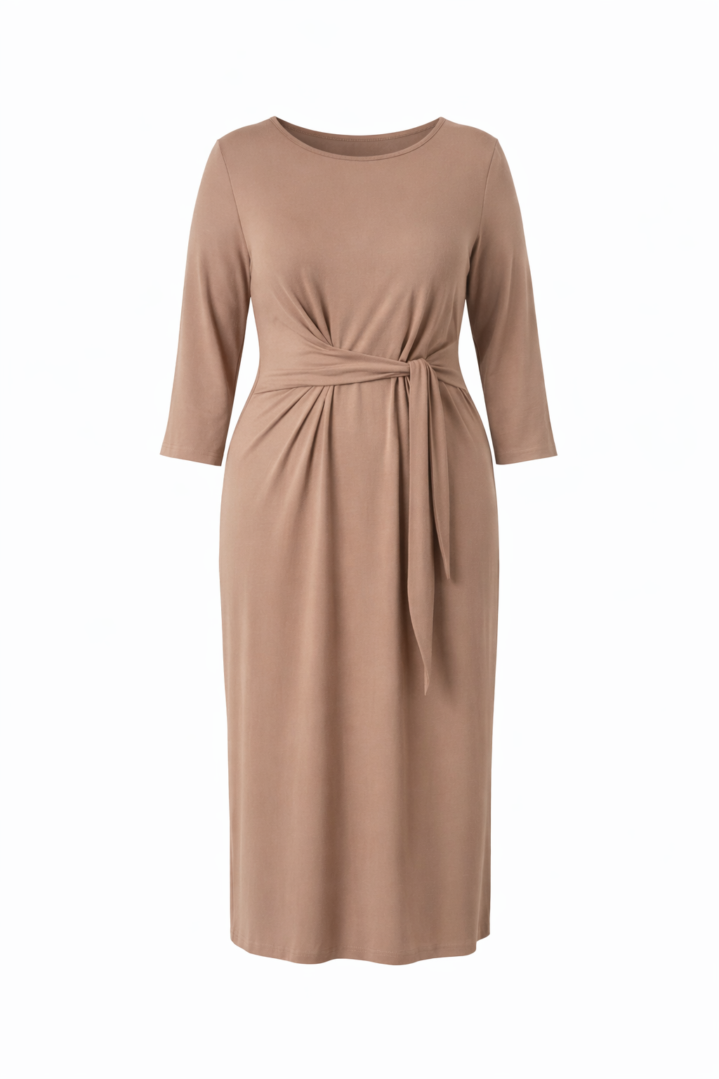MALLORY Bamboo Demi Sleeve Midi Dress | Oat