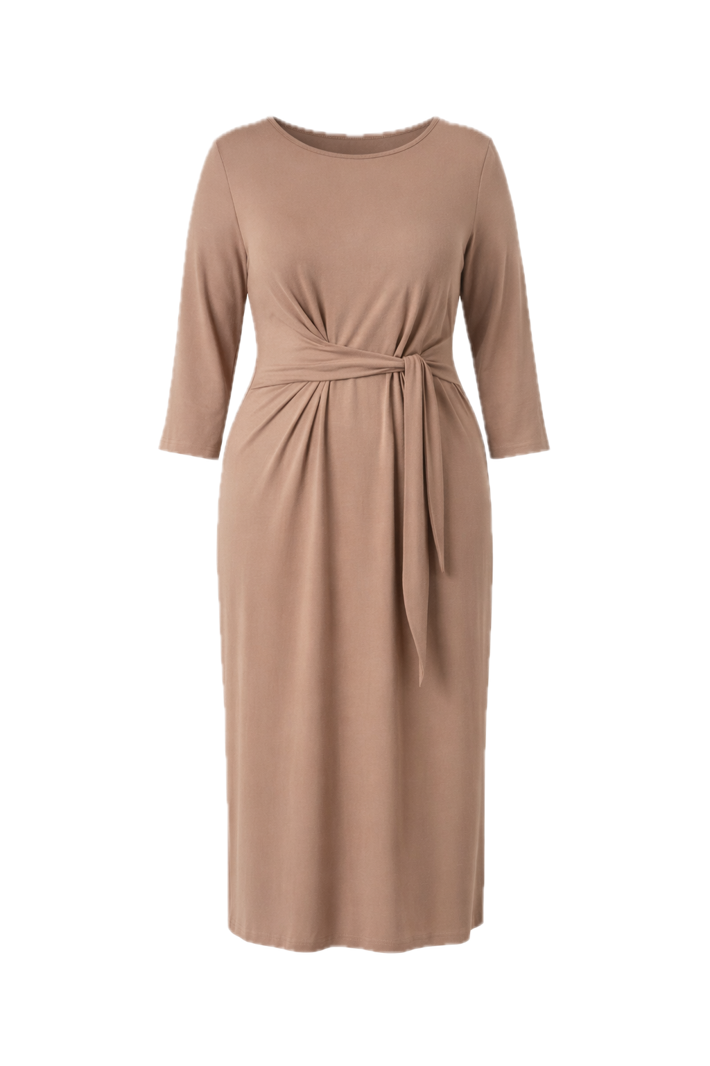MALLORY Bamboo Demi Sleeve Midi Dress | Oat
