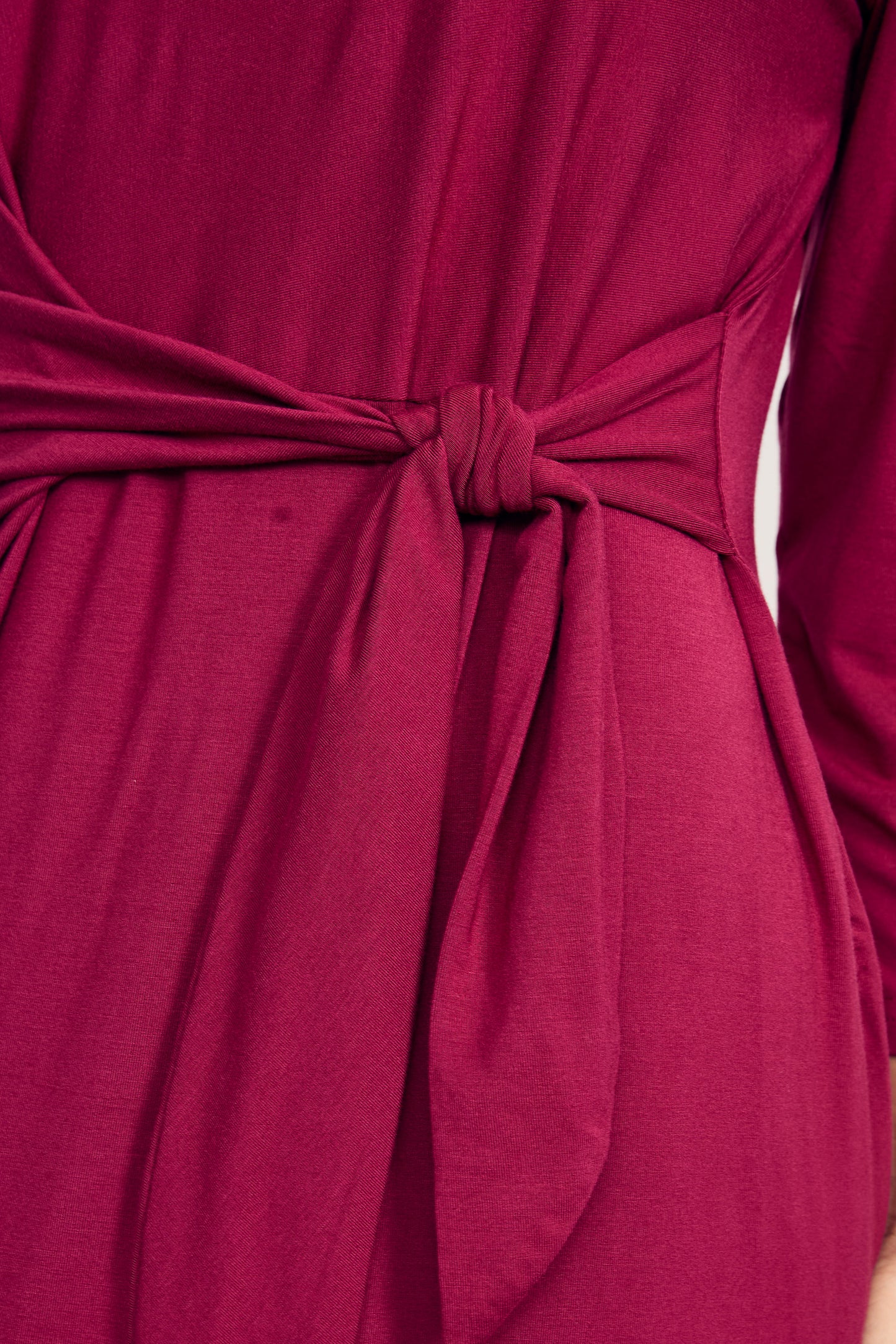 MALLORY Bamboo Demi Sleeve Midi Dress | Raspberry