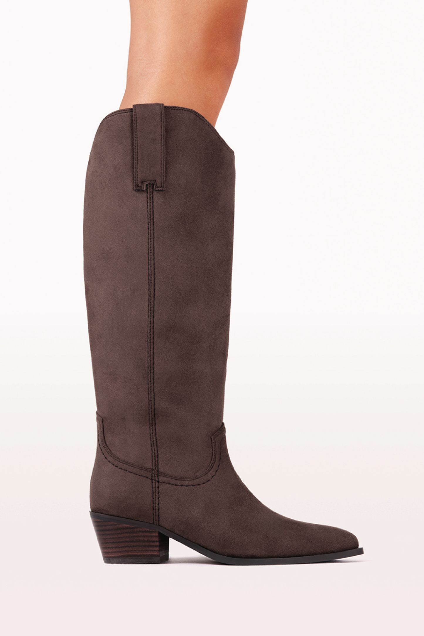 MERIDETH Long Boot | Macchiato Suede