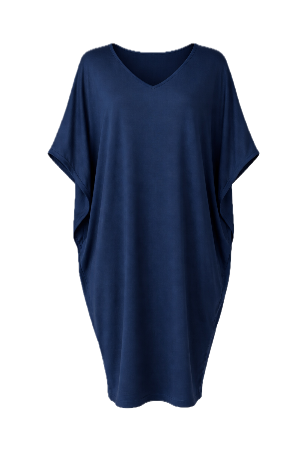 MIRACLE Bamboo Short Sleeve Classic Length Dress | Navy