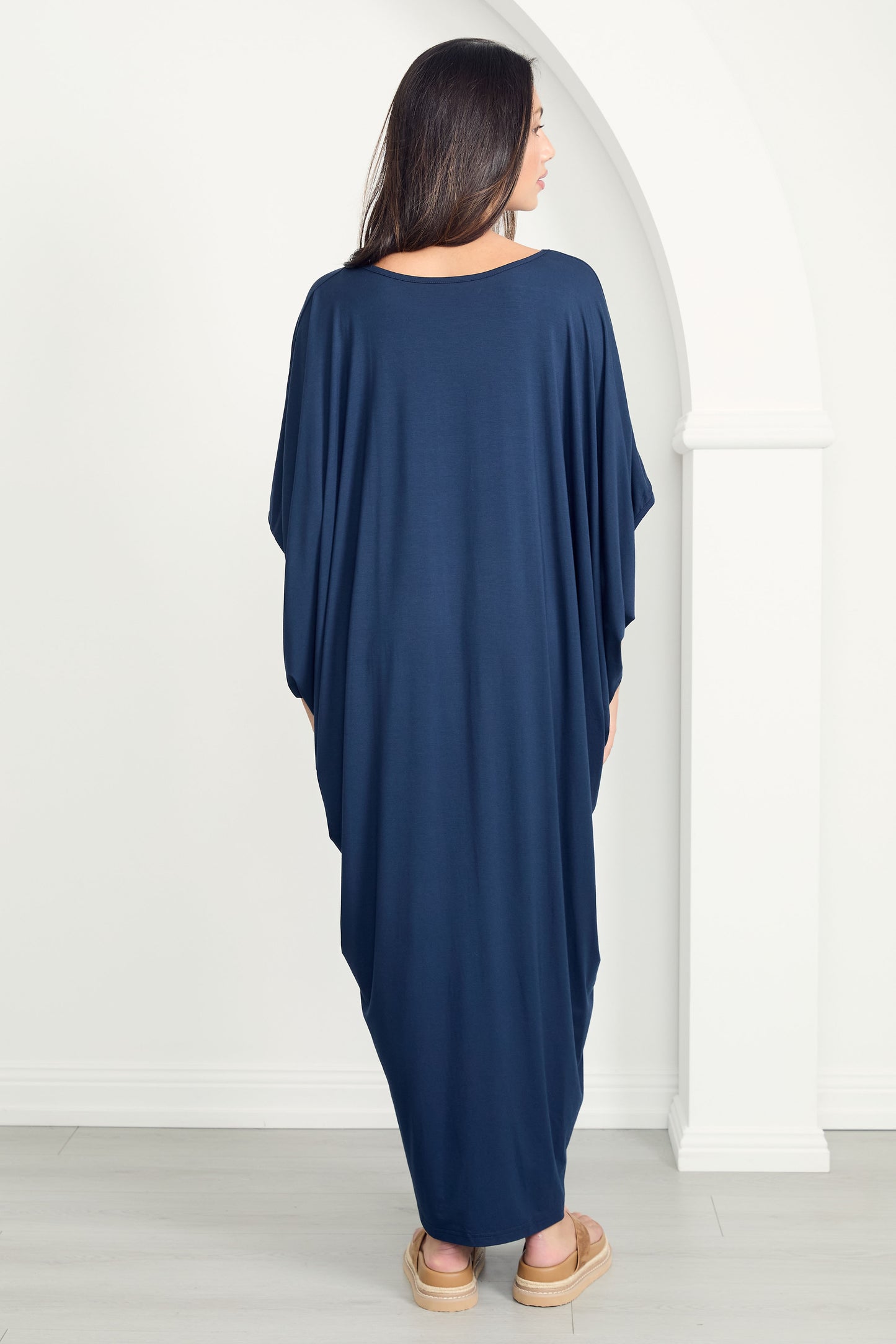 MIRACLE Bamboo Short Sleeve Maxi Dress | Navy