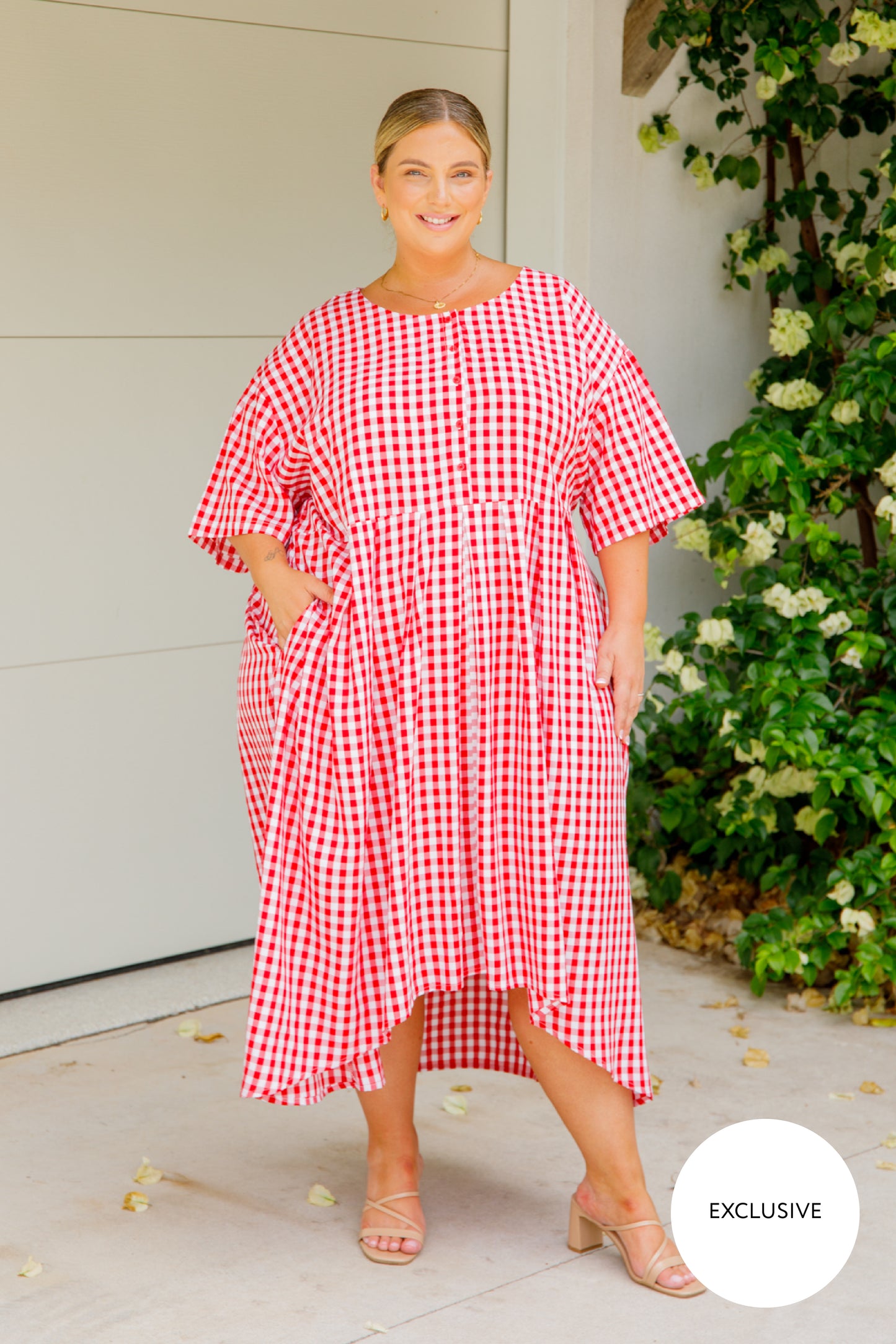 Maia Dress | Red Gingham