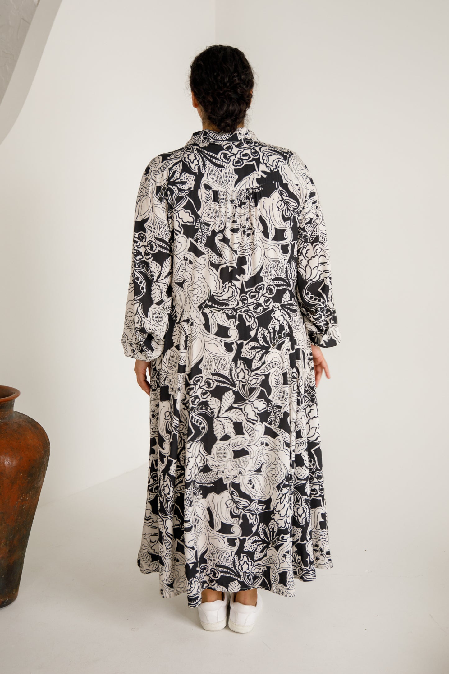 Margot Shirt Dress | Flora Noir