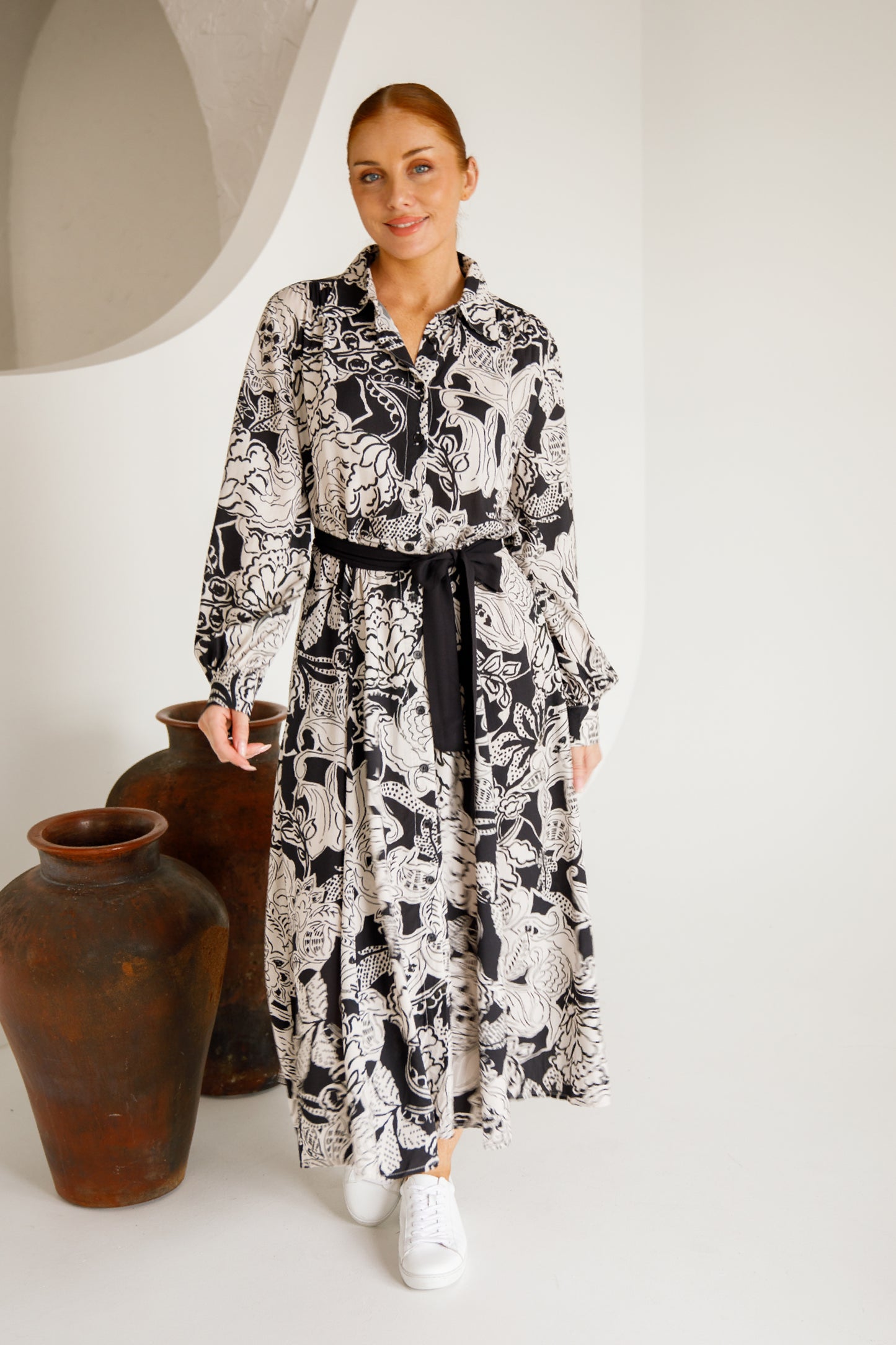 Margot Shirt Dress | Flora Noir