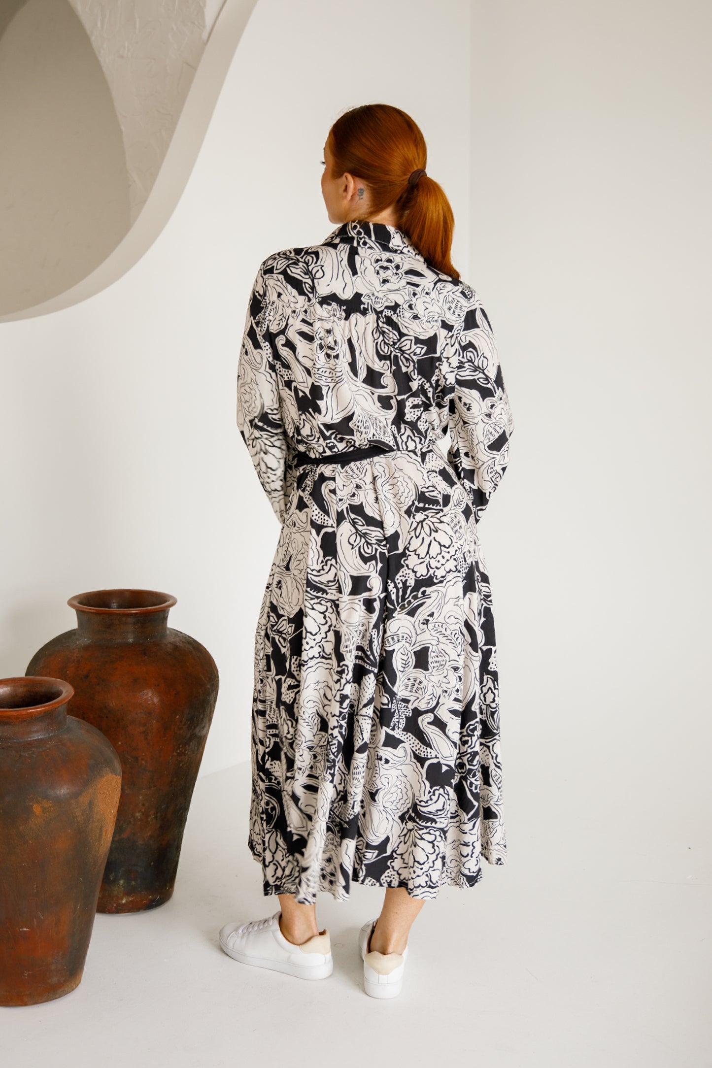 Margot Shirt Dress | Flora Noir