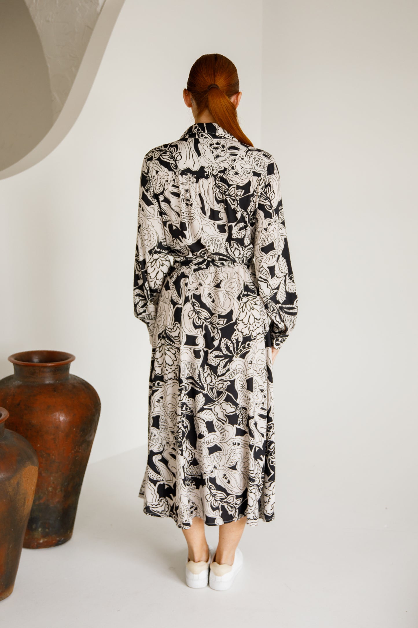 Margot Shirt Dress | Flora Noir