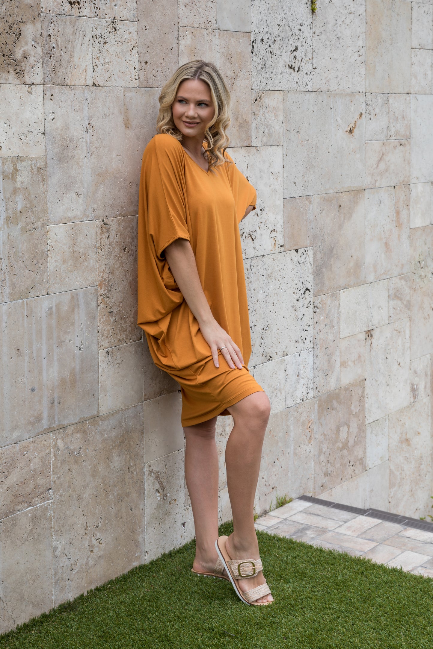 Miracle Dress in Caramel