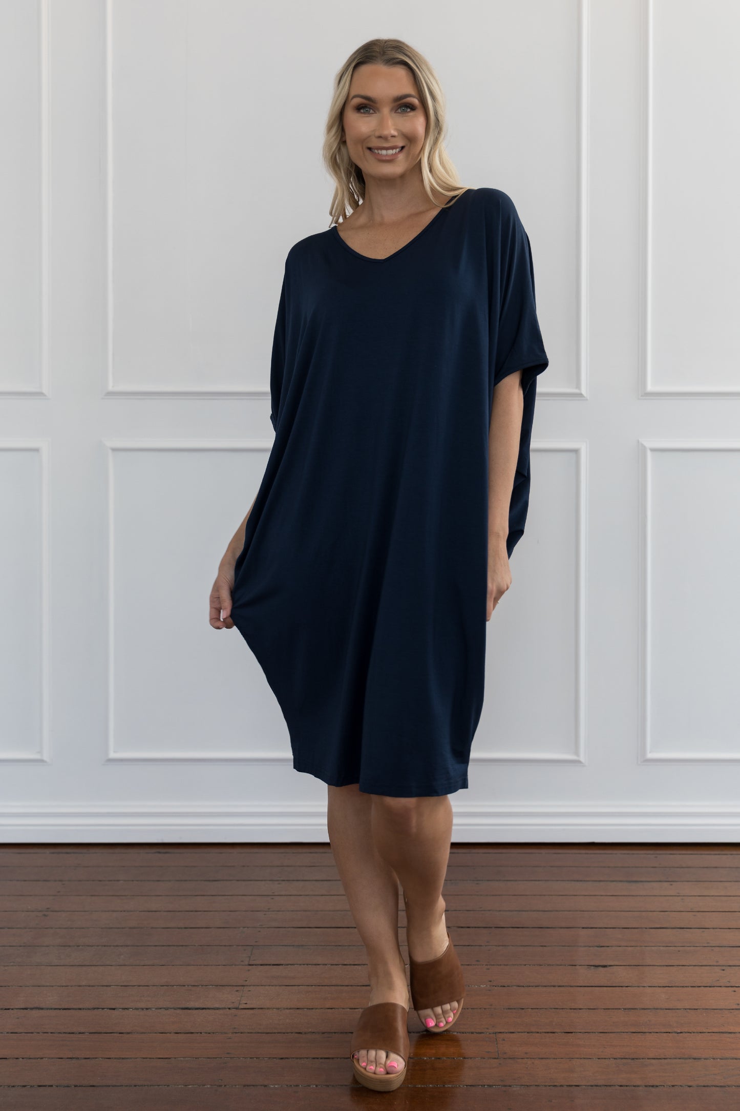 Miracle Dress in Navy