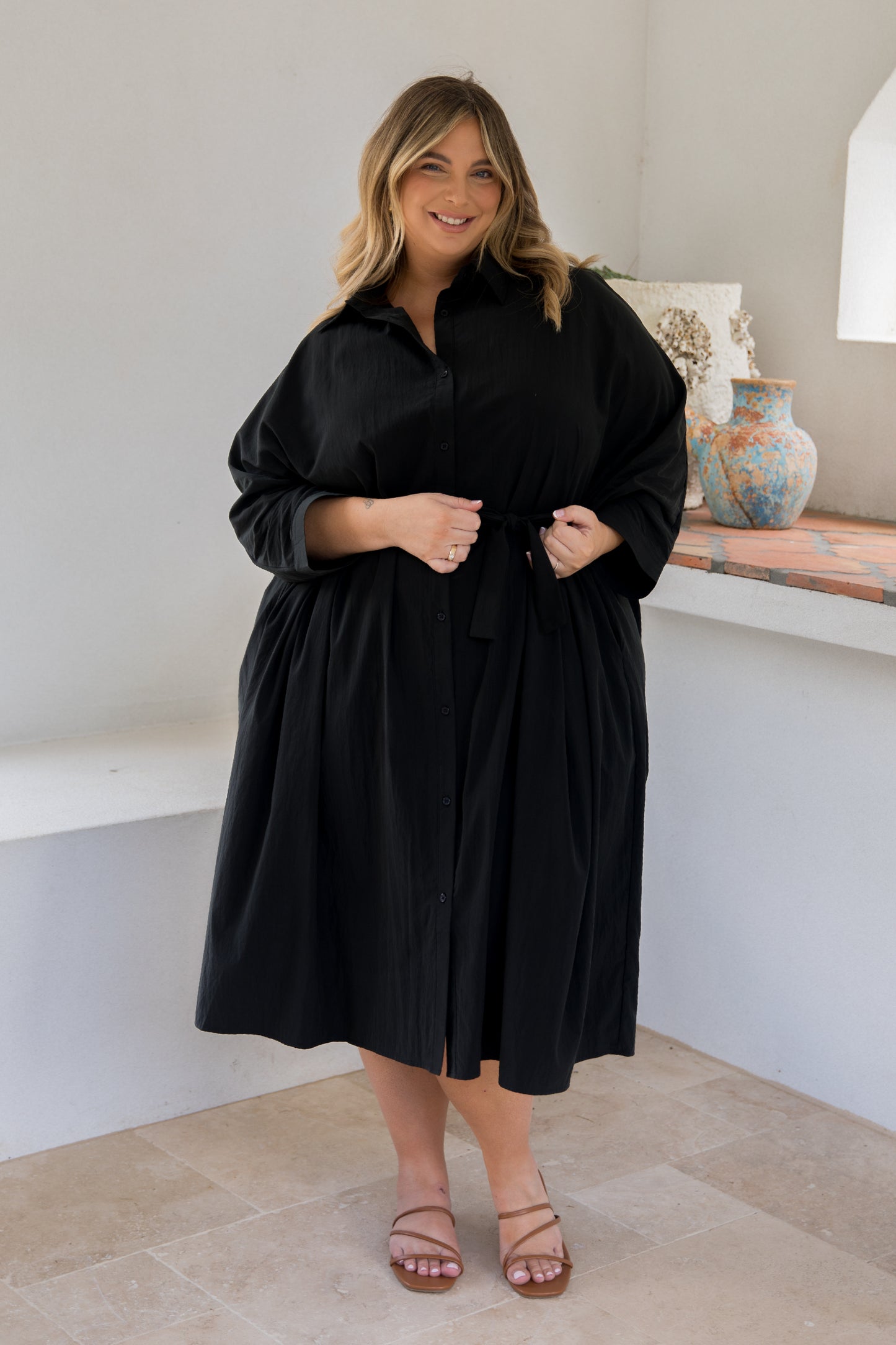 Miracle Shirt Dress | Black