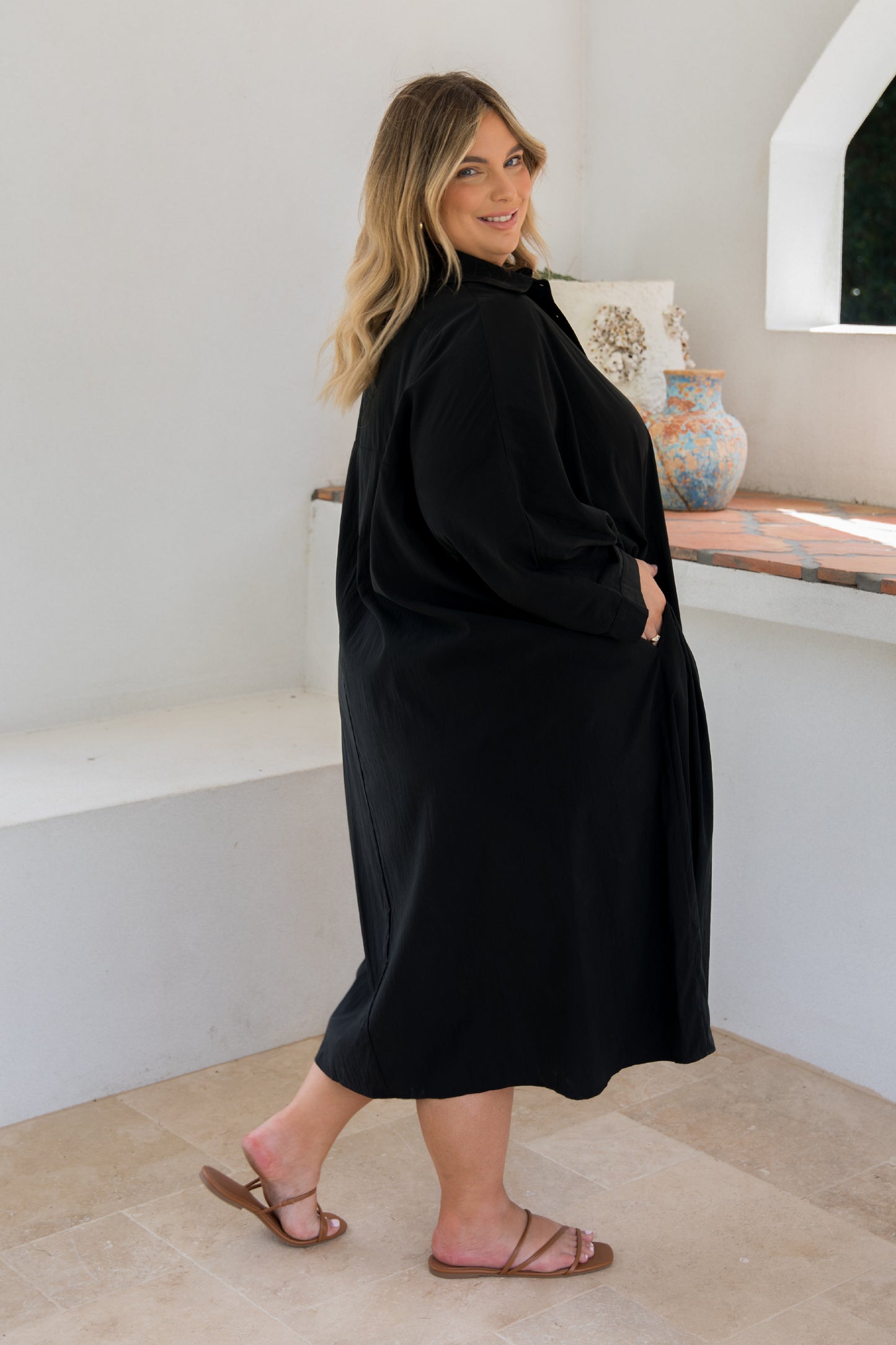 Miracle Shirt Dress | Black