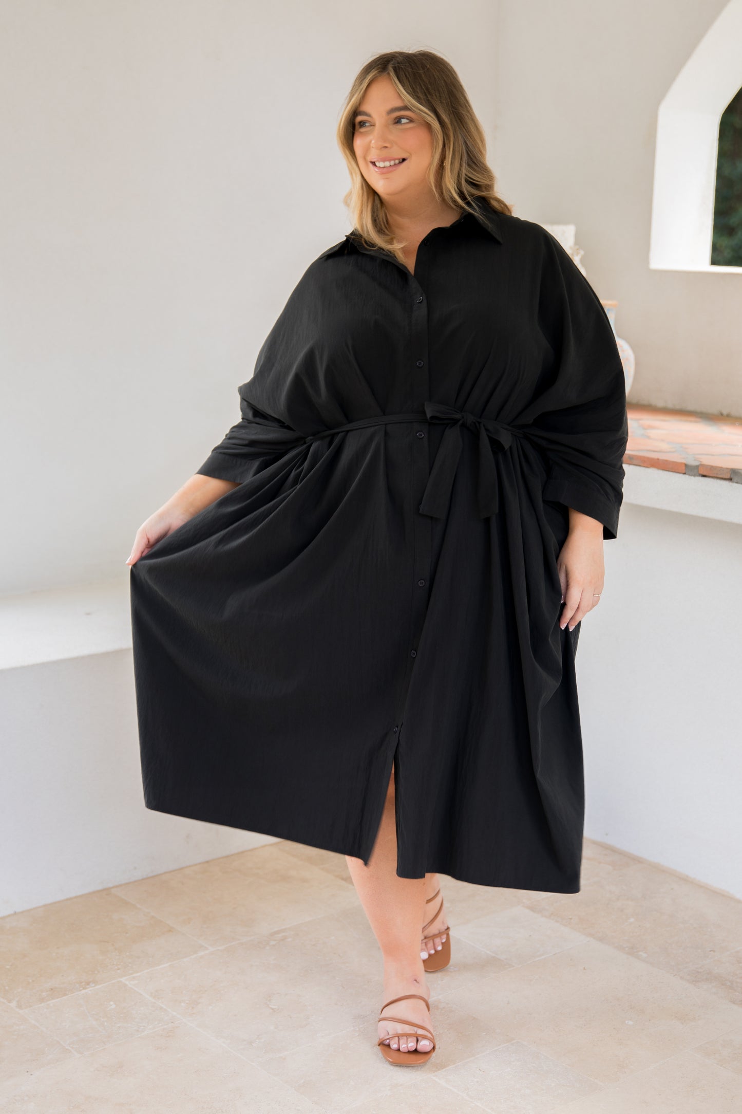 Miracle Shirt Dress | Black