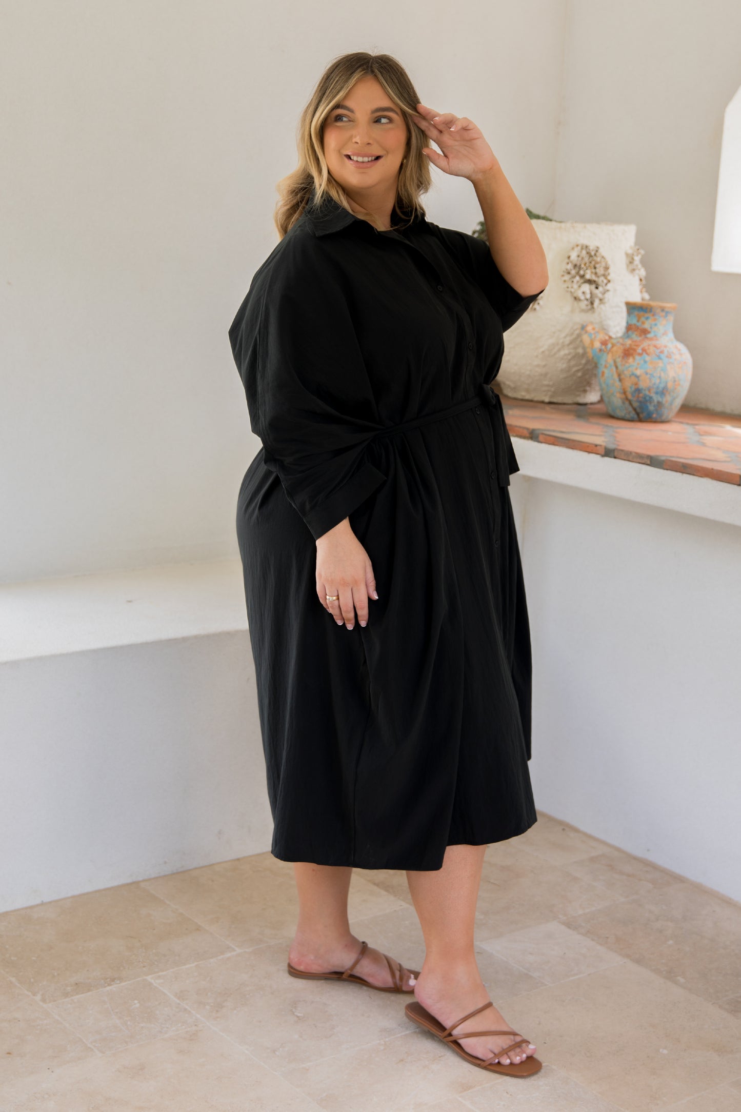 Miracle Shirt Dress | Black