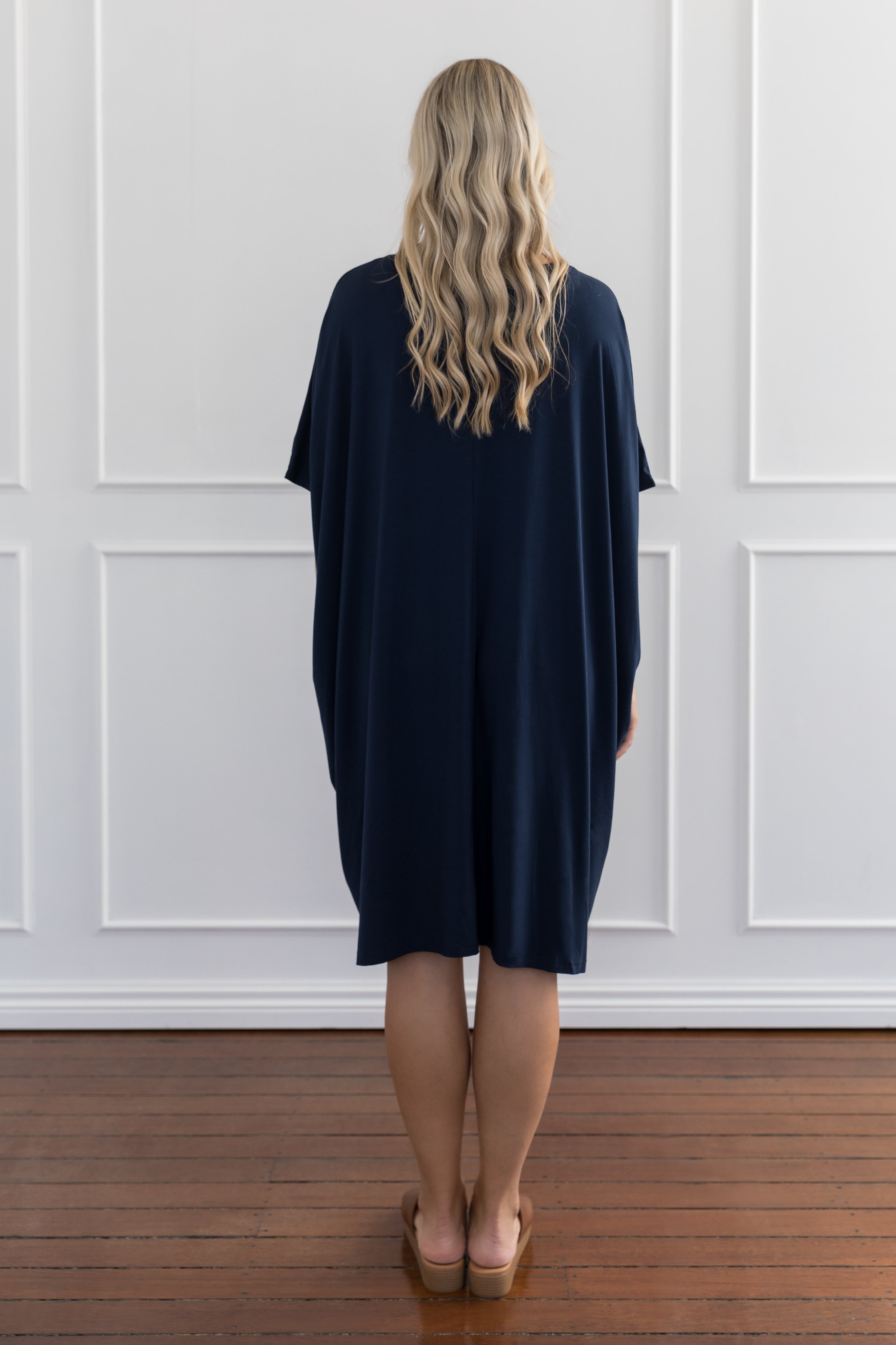 Plus Sized Navy Dresses PQ Collection Nice Dress