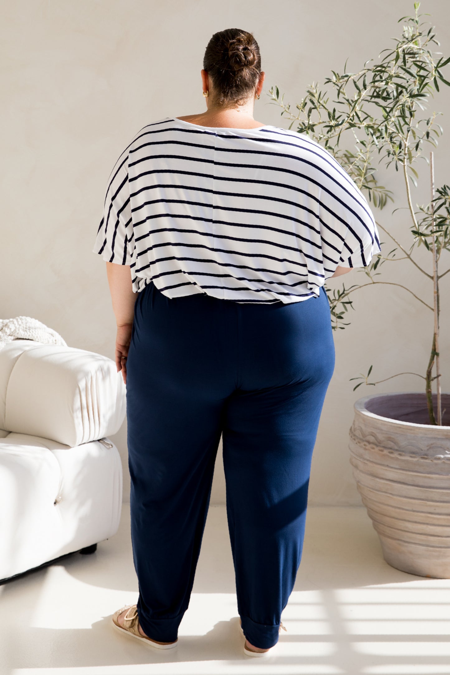 Nice Top | Navy/White Stripe