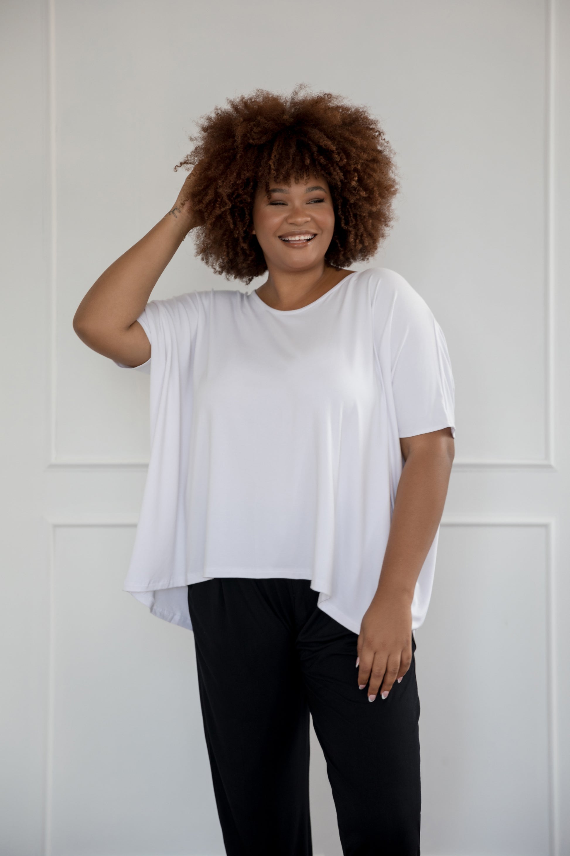 Plus-Sized White Tops | PQ Collection | Nice Top
