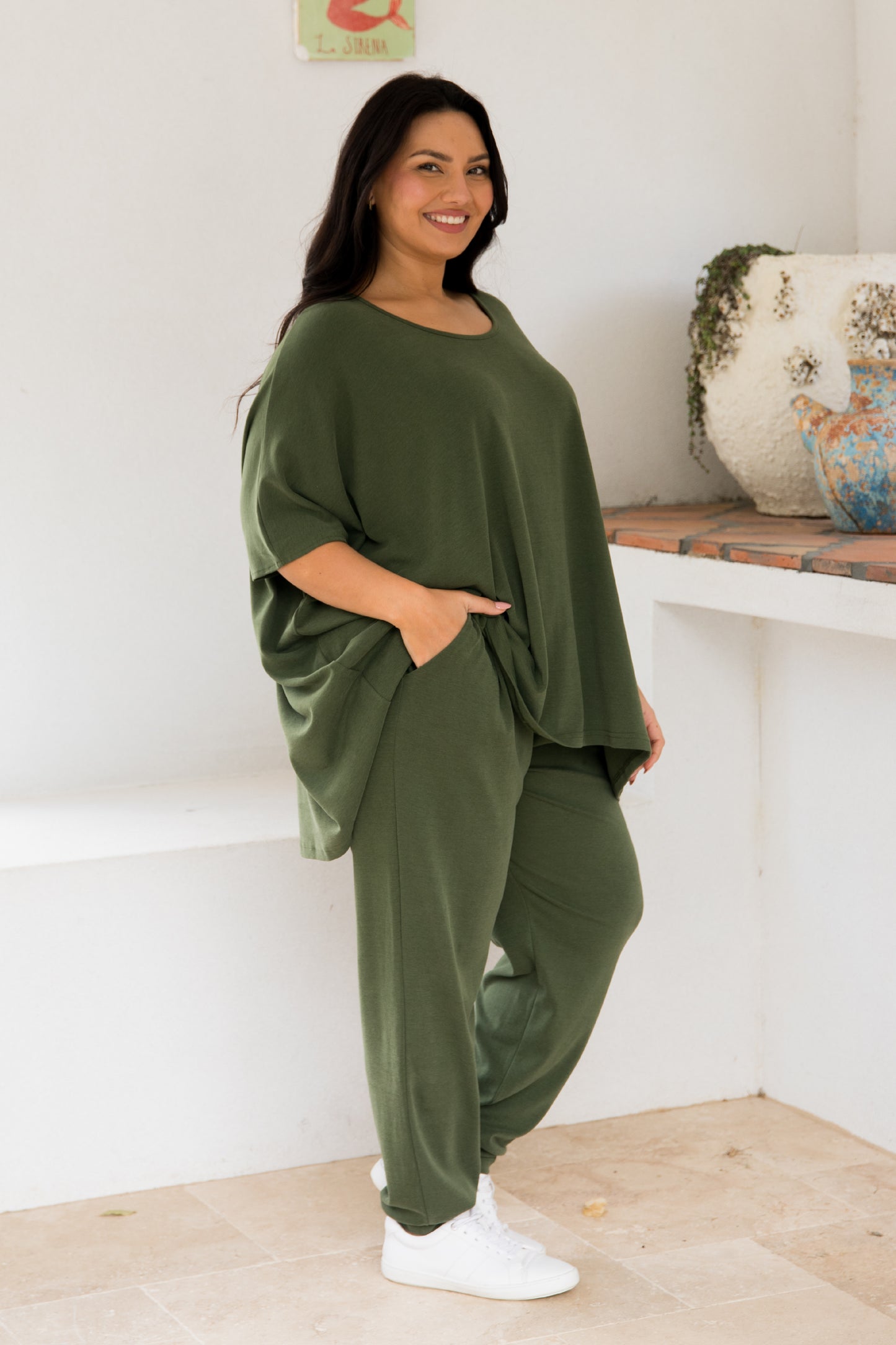 Nice Lounge Top | Moss Green