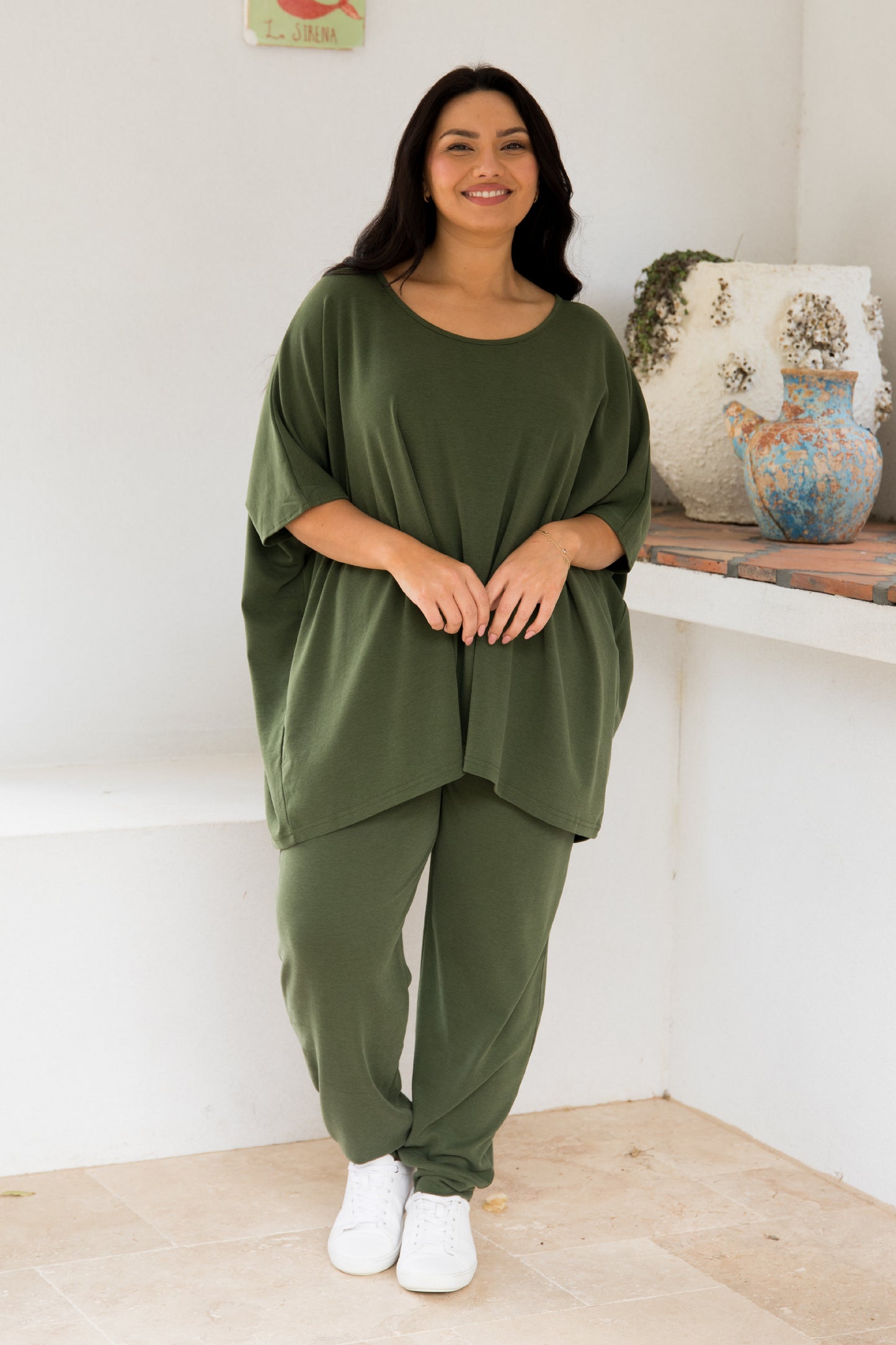 Nice Lounge Top | Moss Green