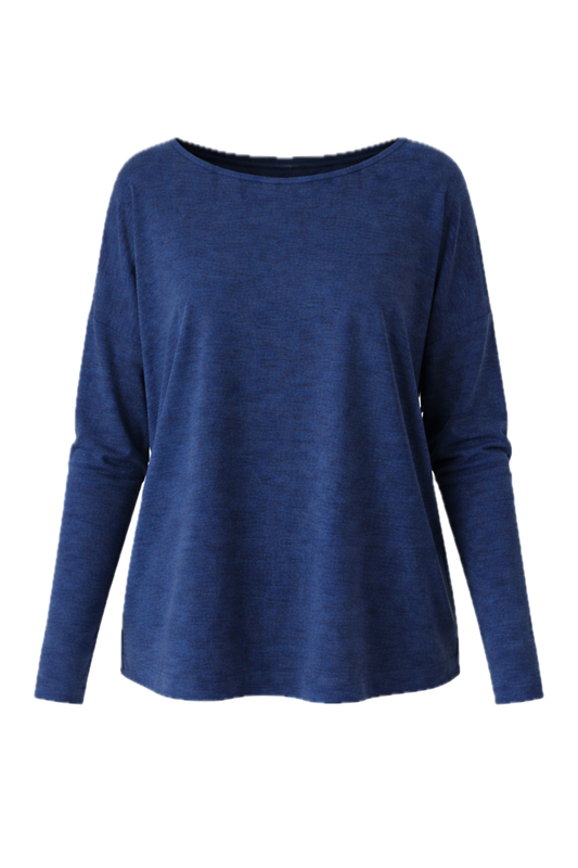 PENNIE Lounge Long Sleeve Classic Length Top | Ocean Marle