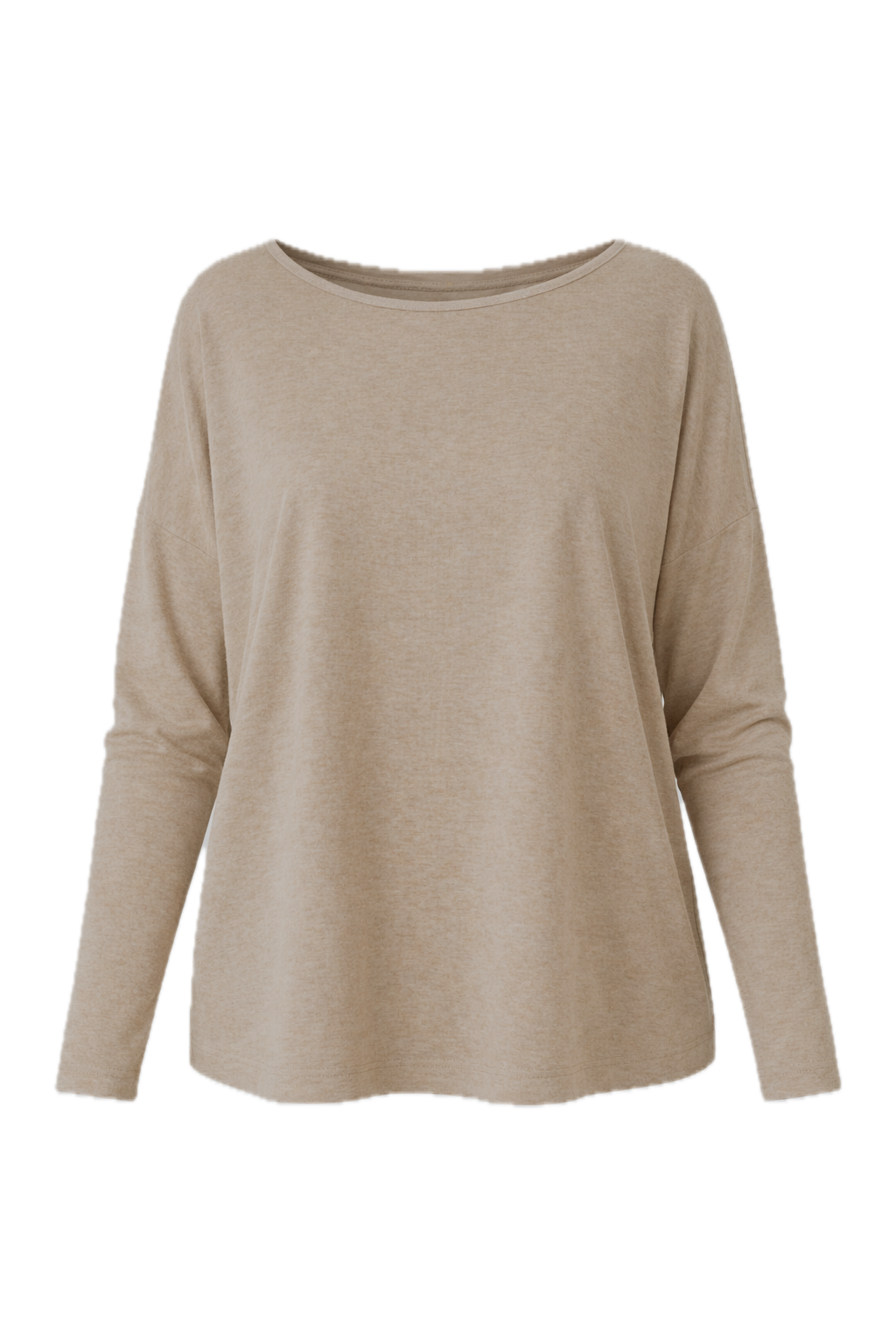 PENNIE Lounge Long Sleeve Classic Length Top | Taupe