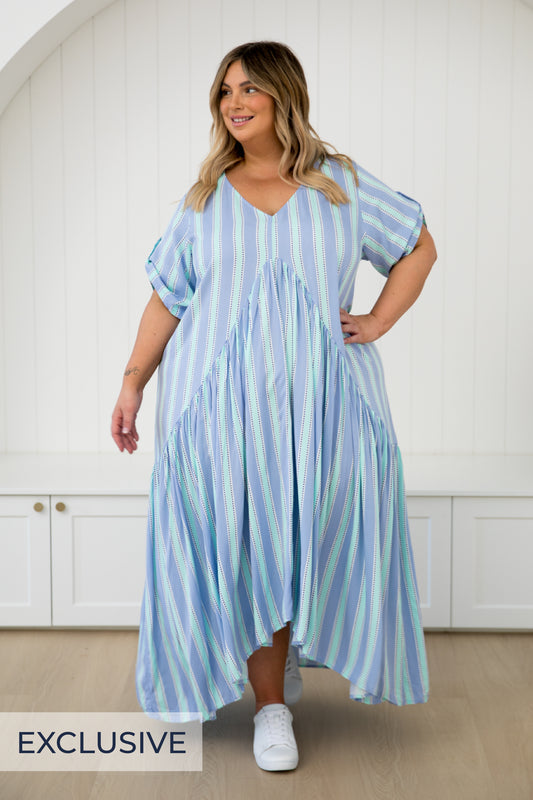 Peak Maxi Dress in Blue Eternity