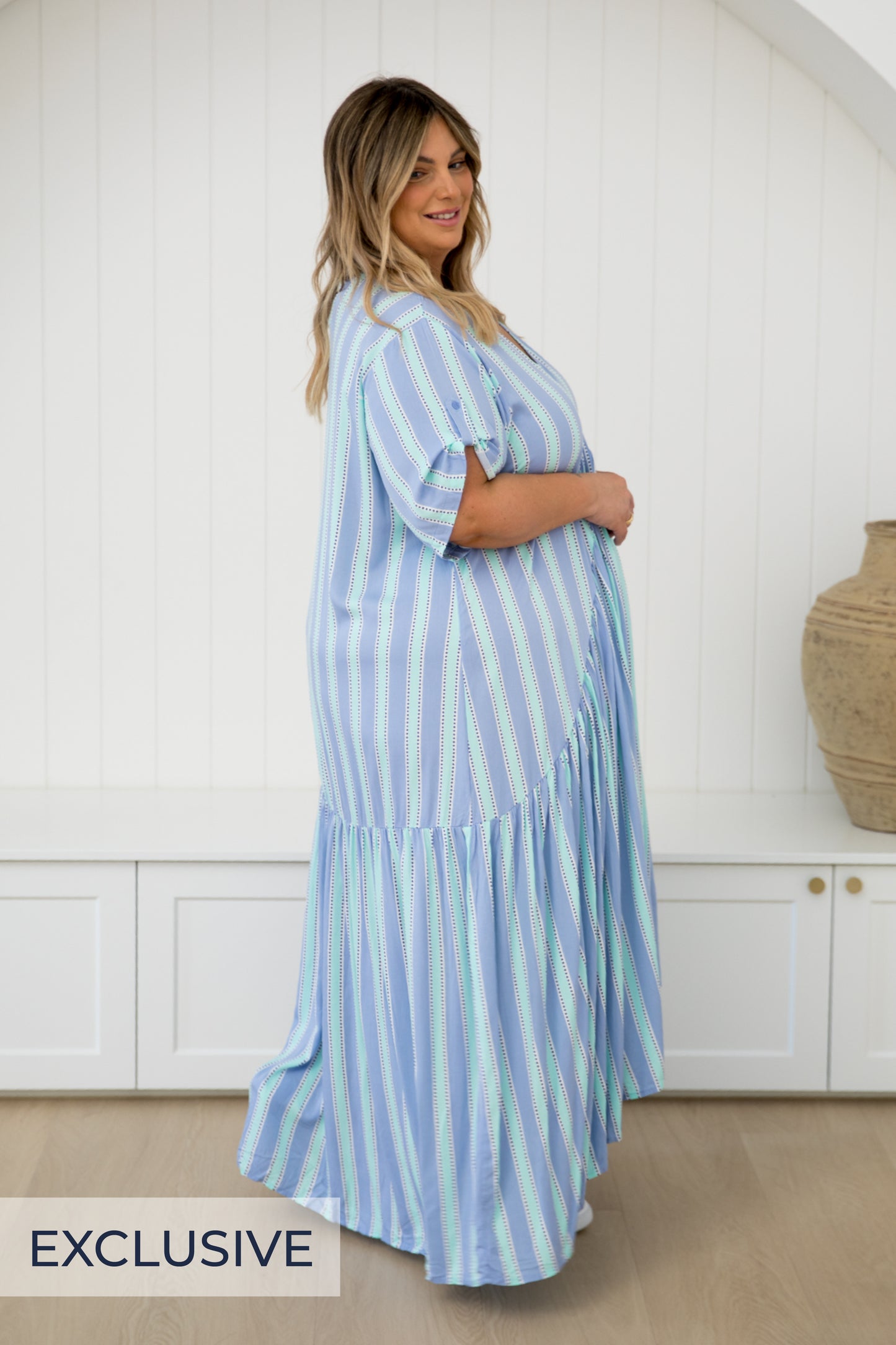 Peak Maxi Dress in Blue Eternity