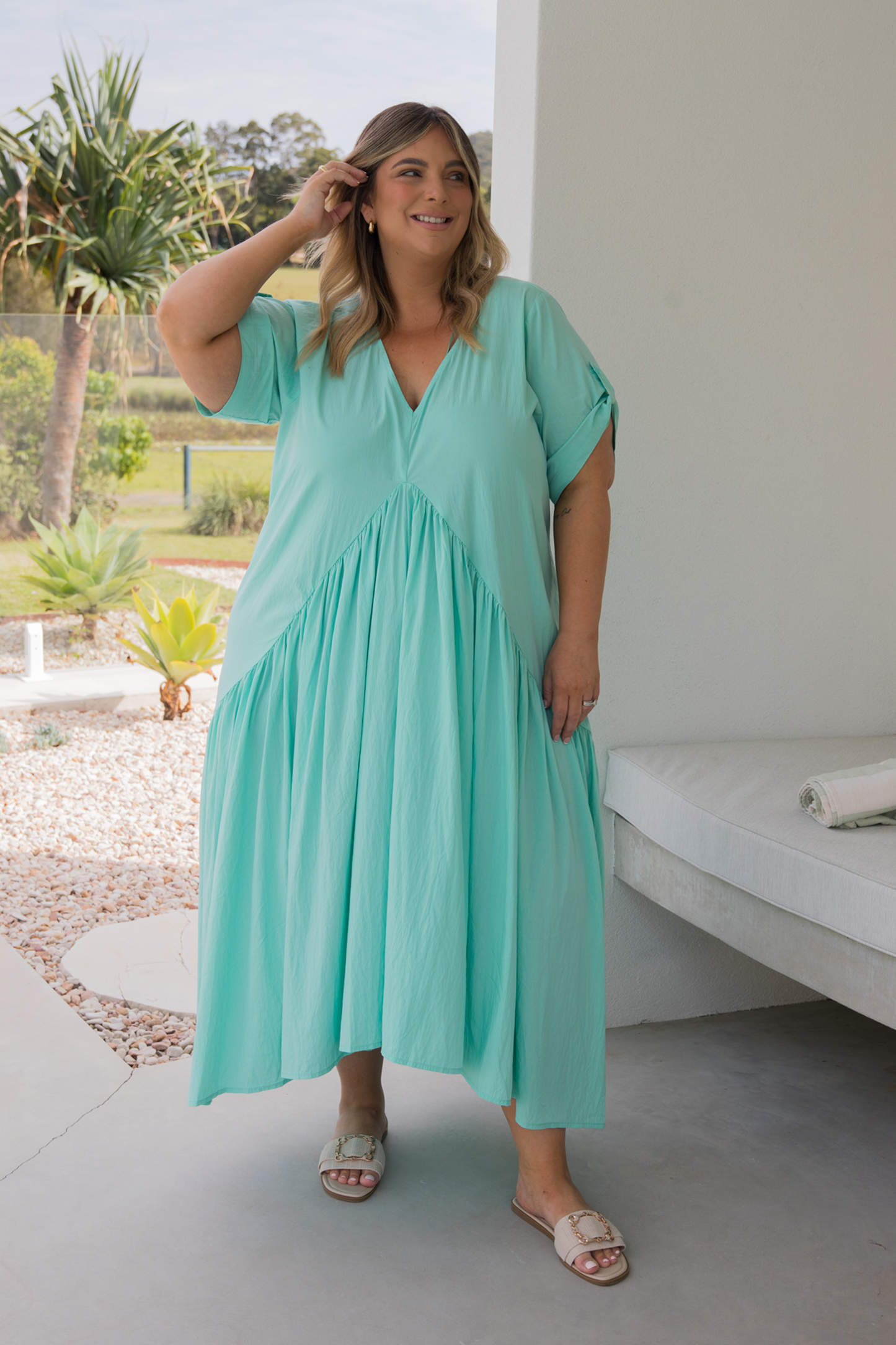 Peak Maxi Dress | Seafoam