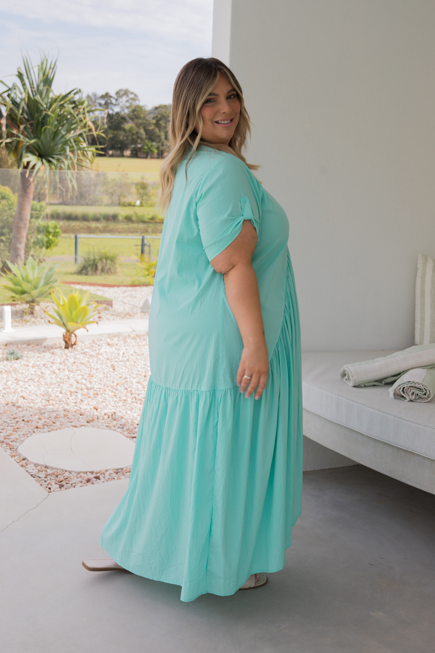 Peak Maxi Dress | Seafoam