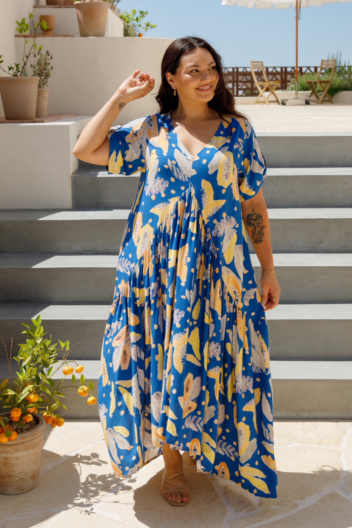 Peak Maxi Dress | Blue Fruit Punch