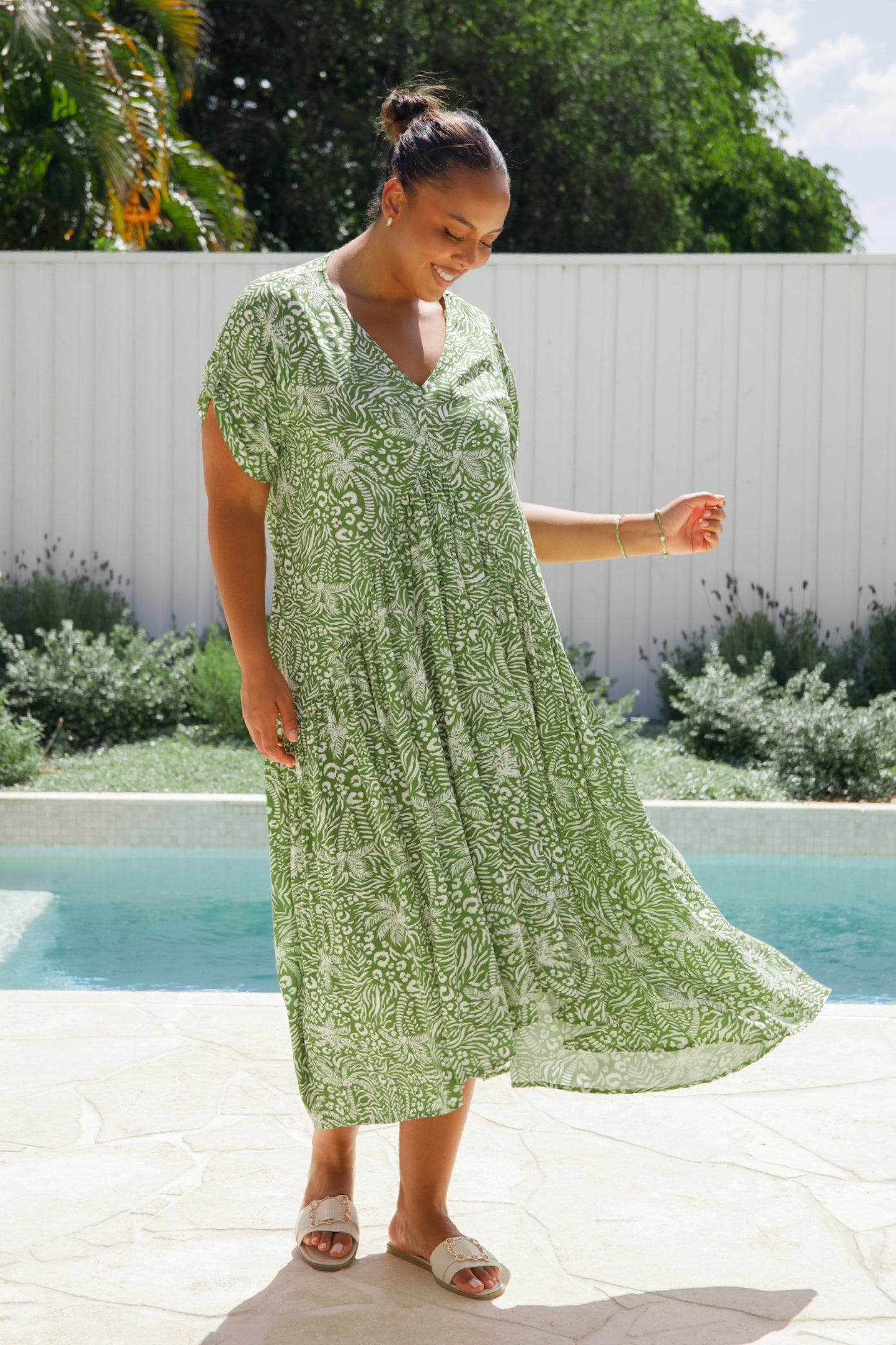 PRE-ORDER Peak Maxi Dress | Green Palm Cove