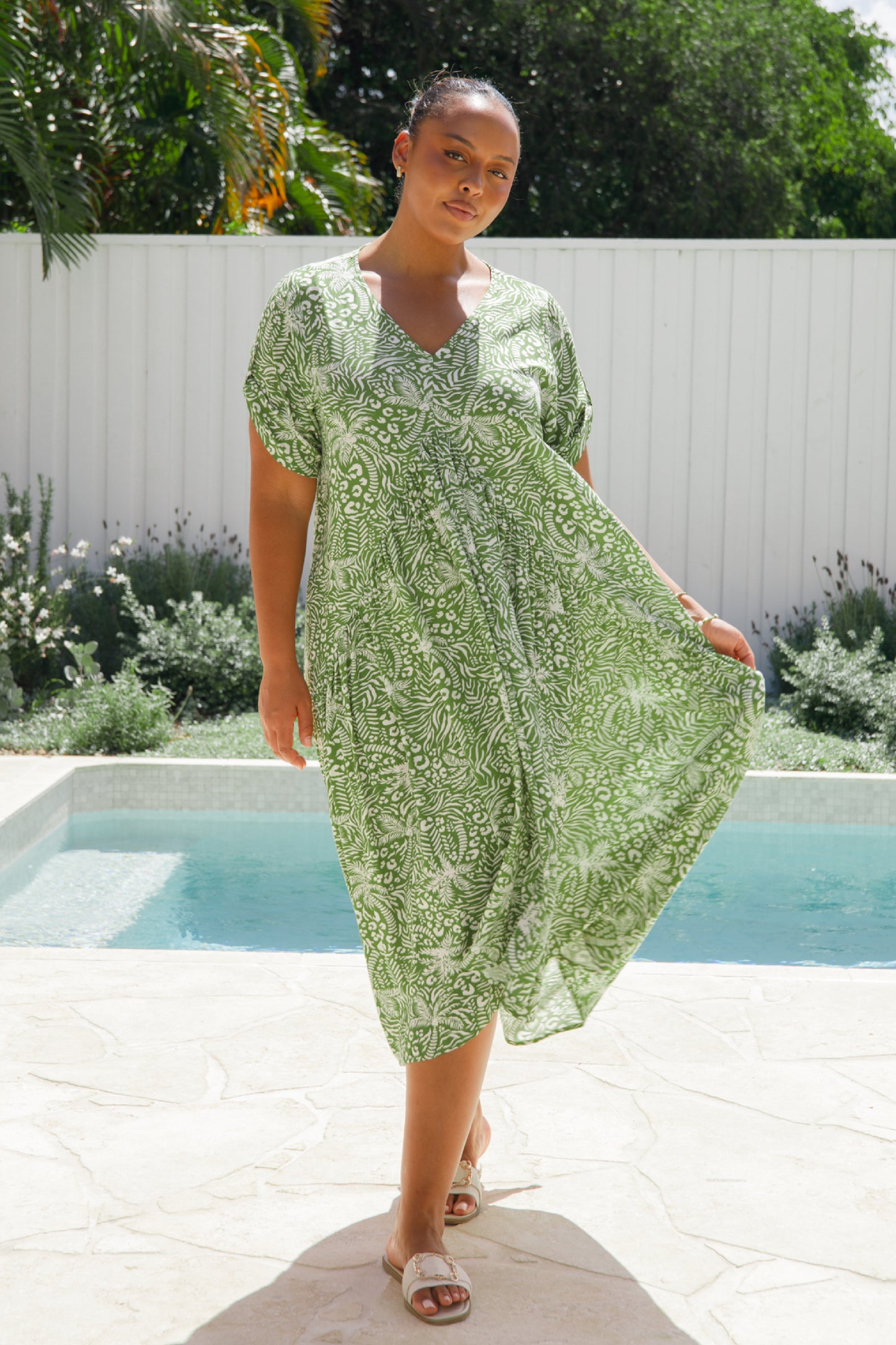 PRE-ORDER Peak Maxi Dress | Green Palm Cove