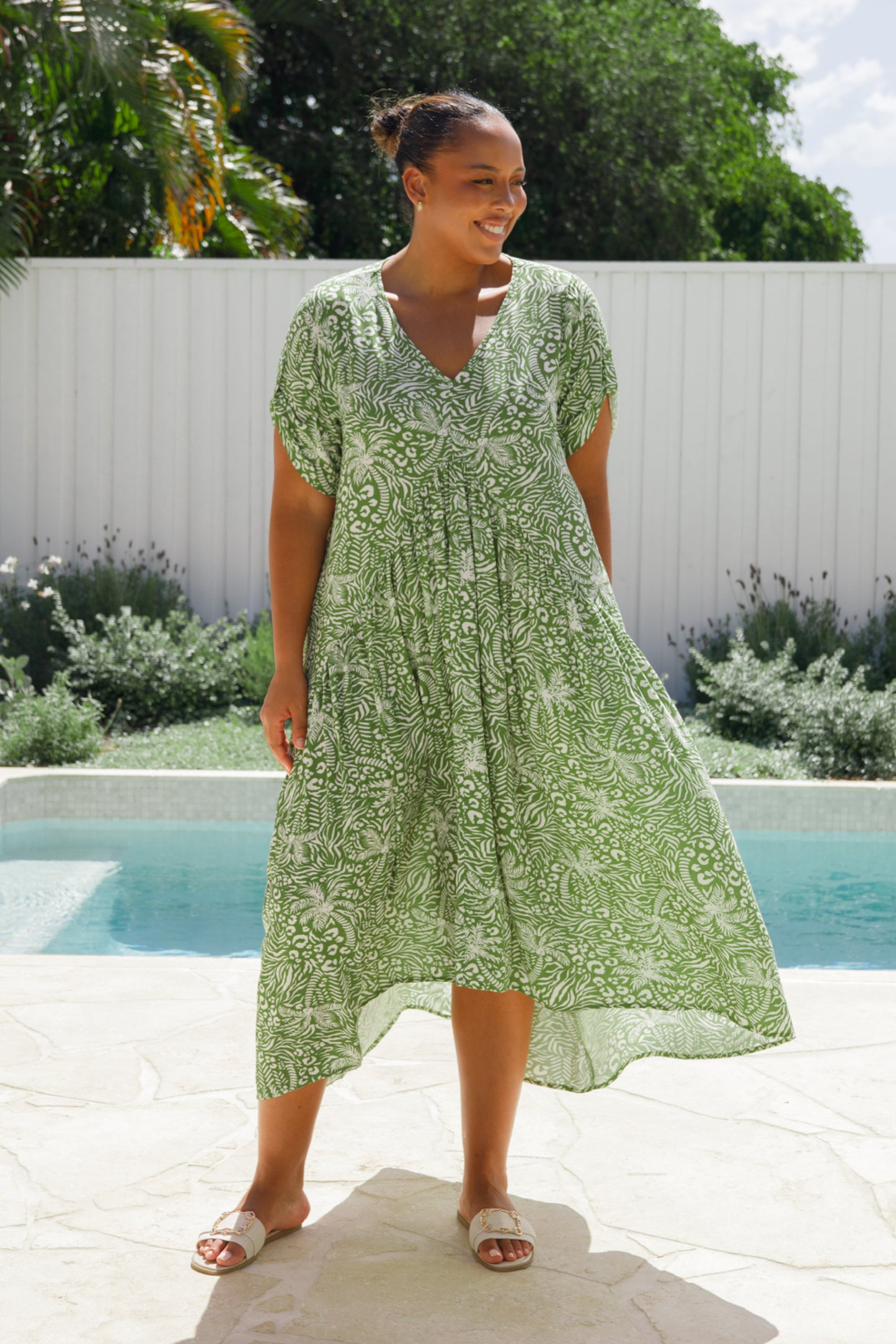 PRE-ORDER Peak Maxi Dress | Green Palm Cove